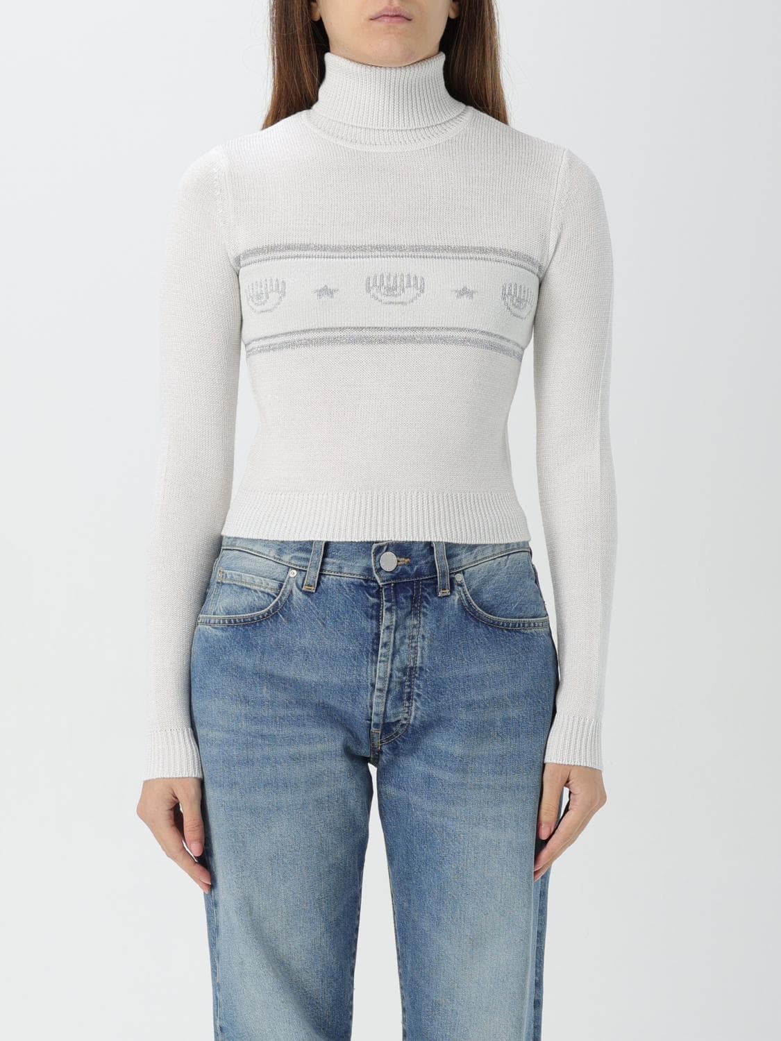 Chiara Ferragni Sweater Woman color White