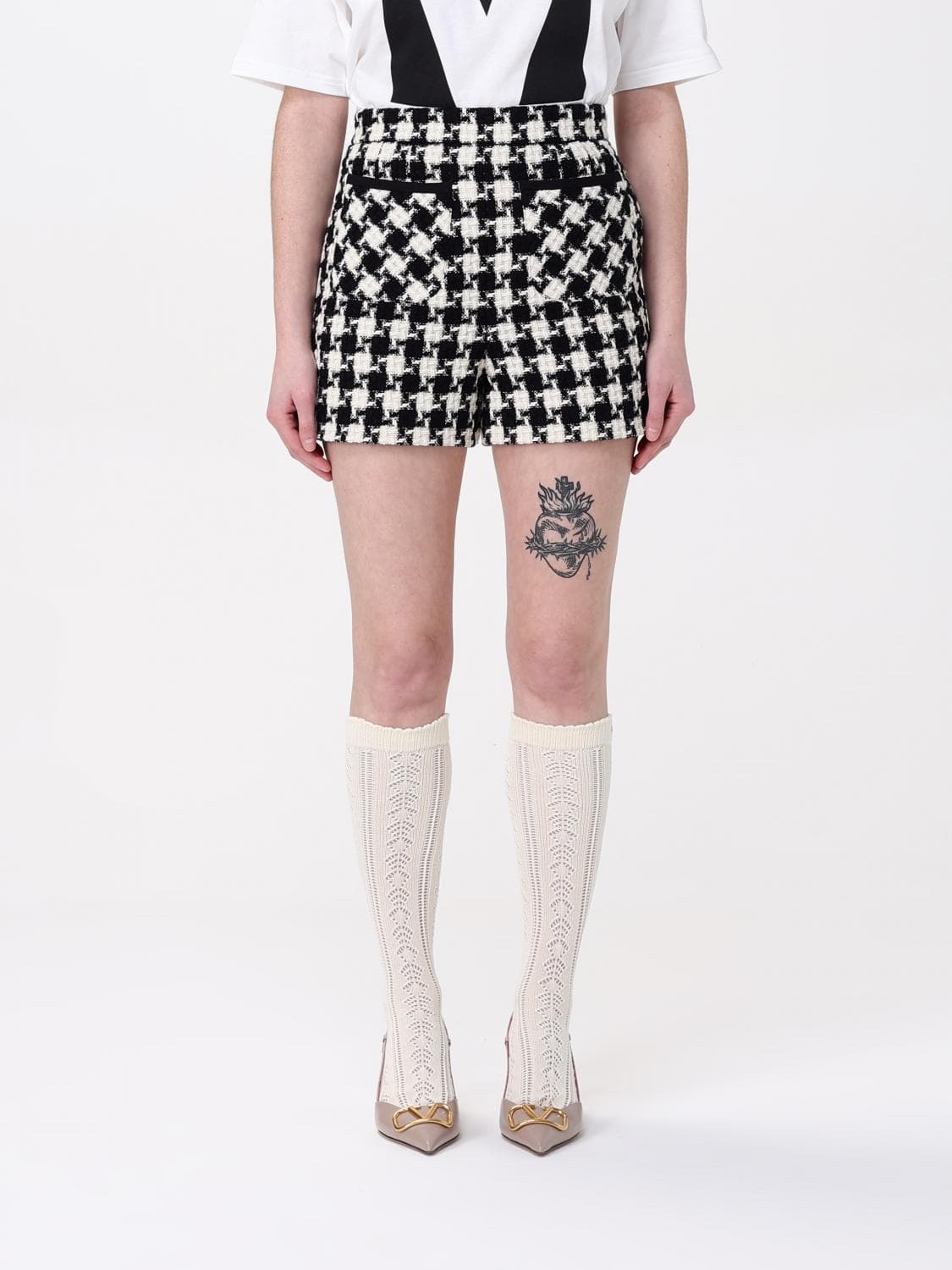 Valentino Shorts Woman color White