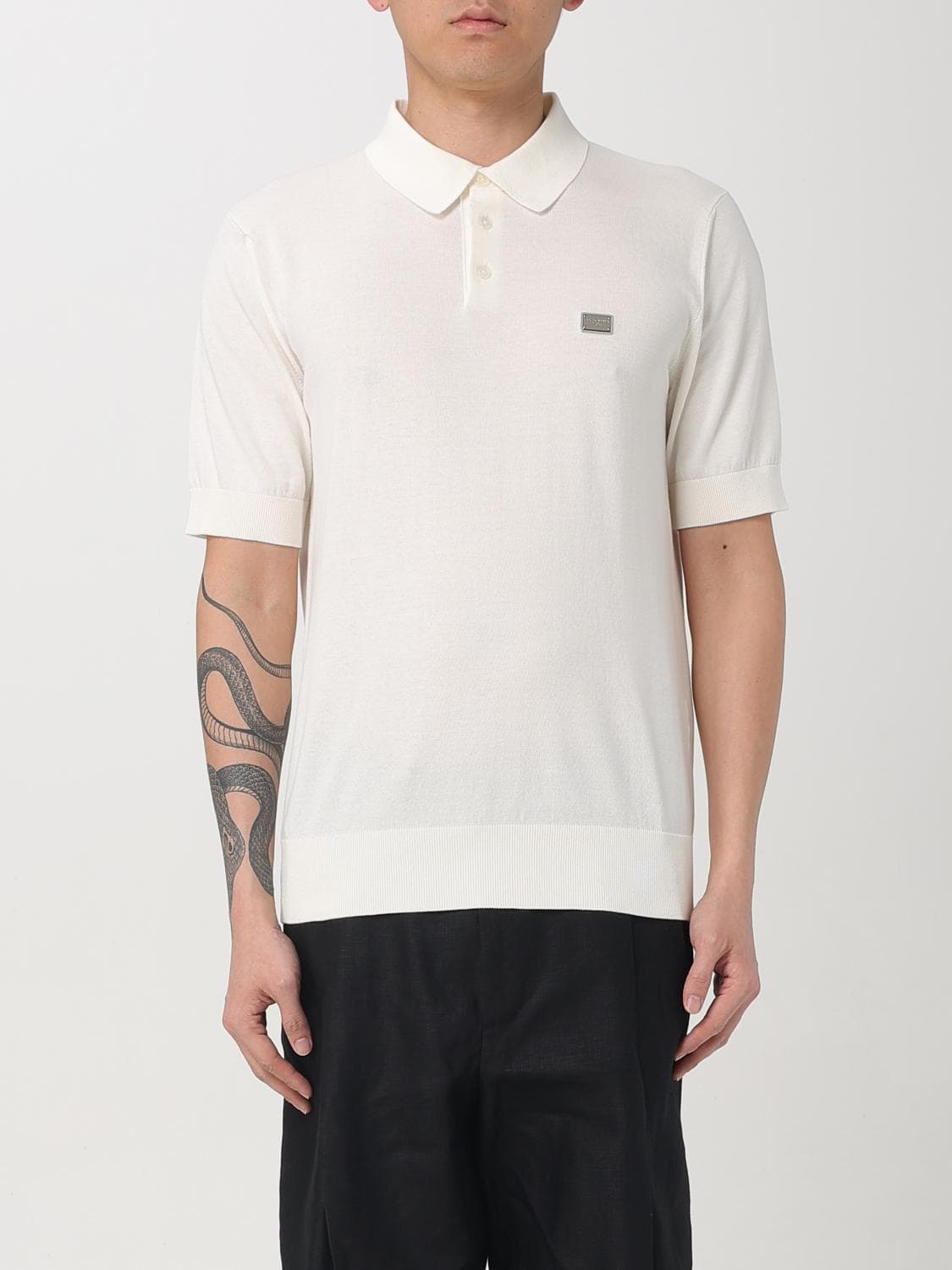 Dolce & Gabbana Polo Shirt Men color White
