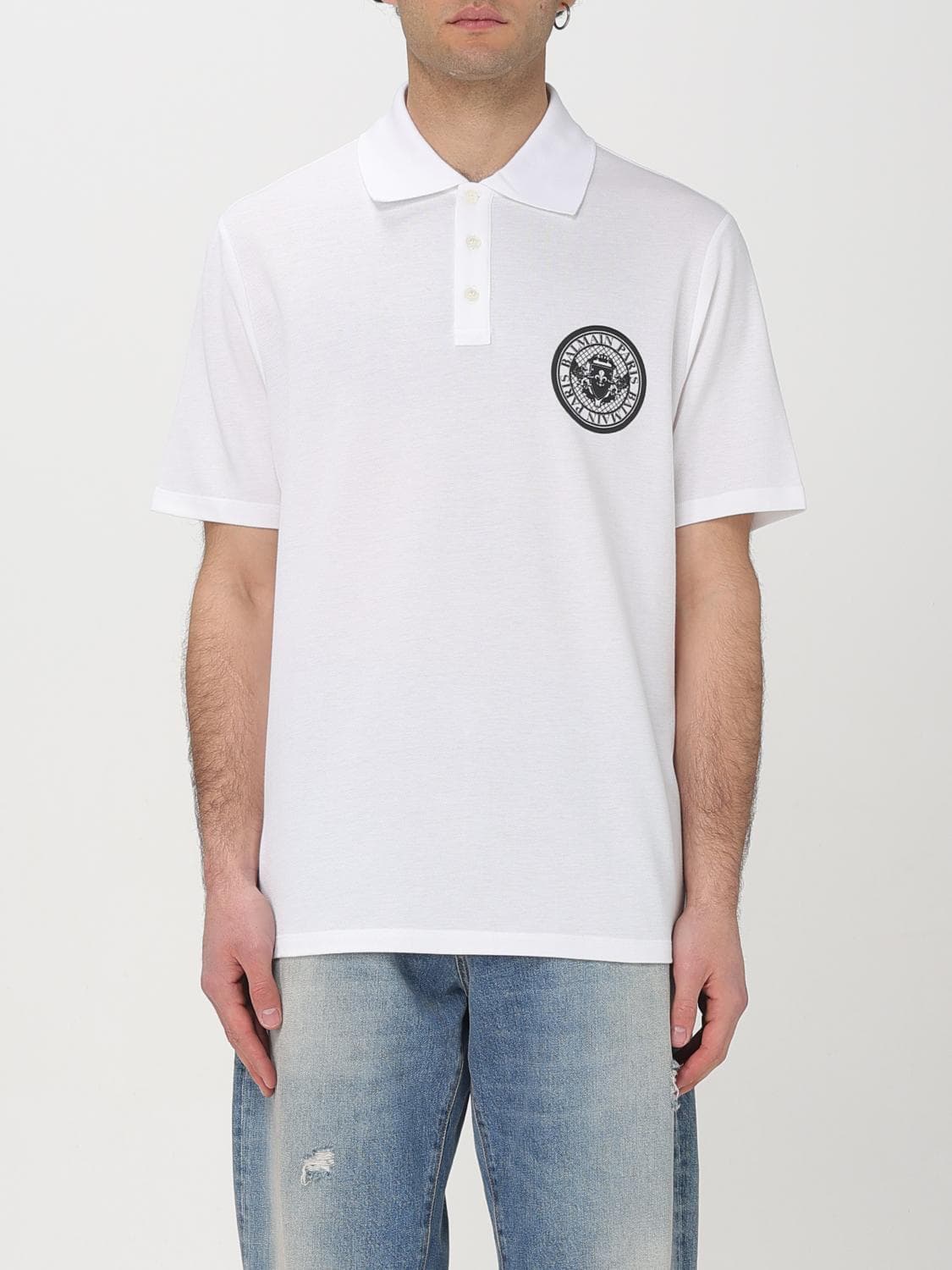 Balmain Polo Shirt Men color White