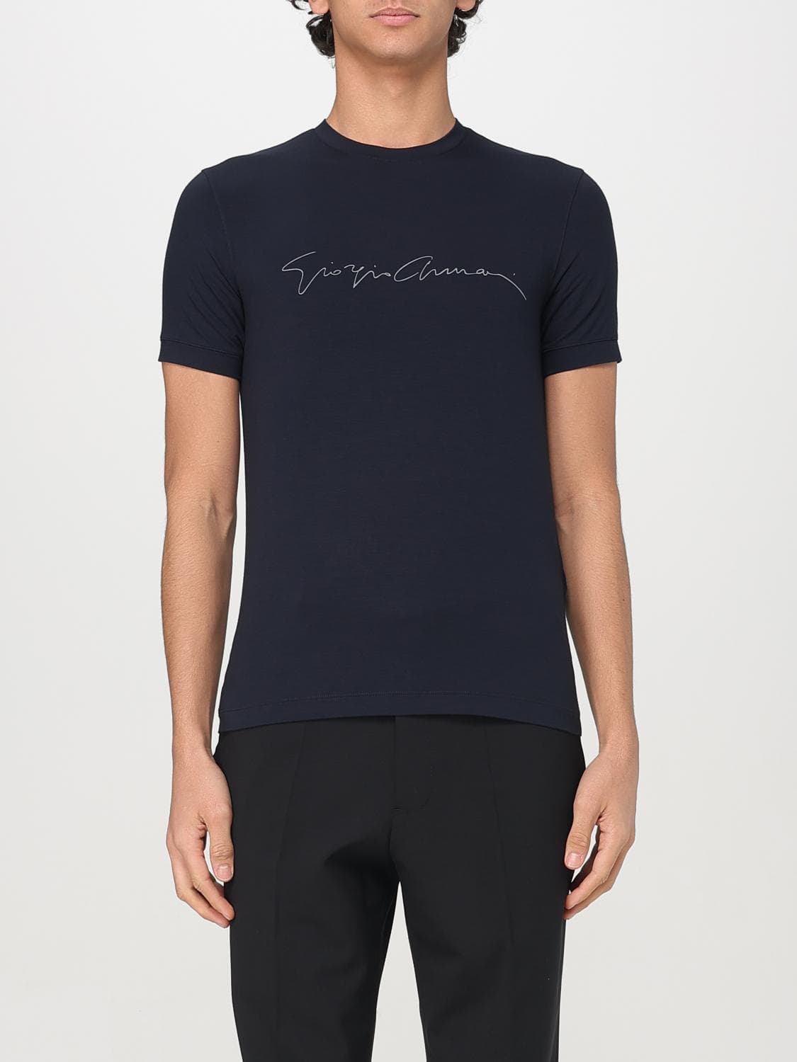 Giorgio Armani T-Shirt Men color Blue