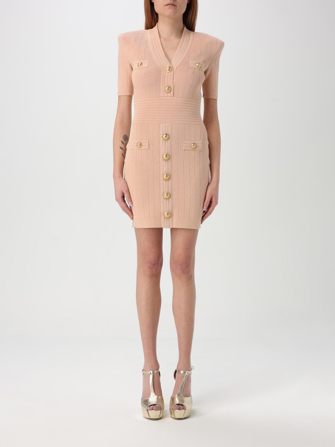 Balmain Dress Woman color Pink