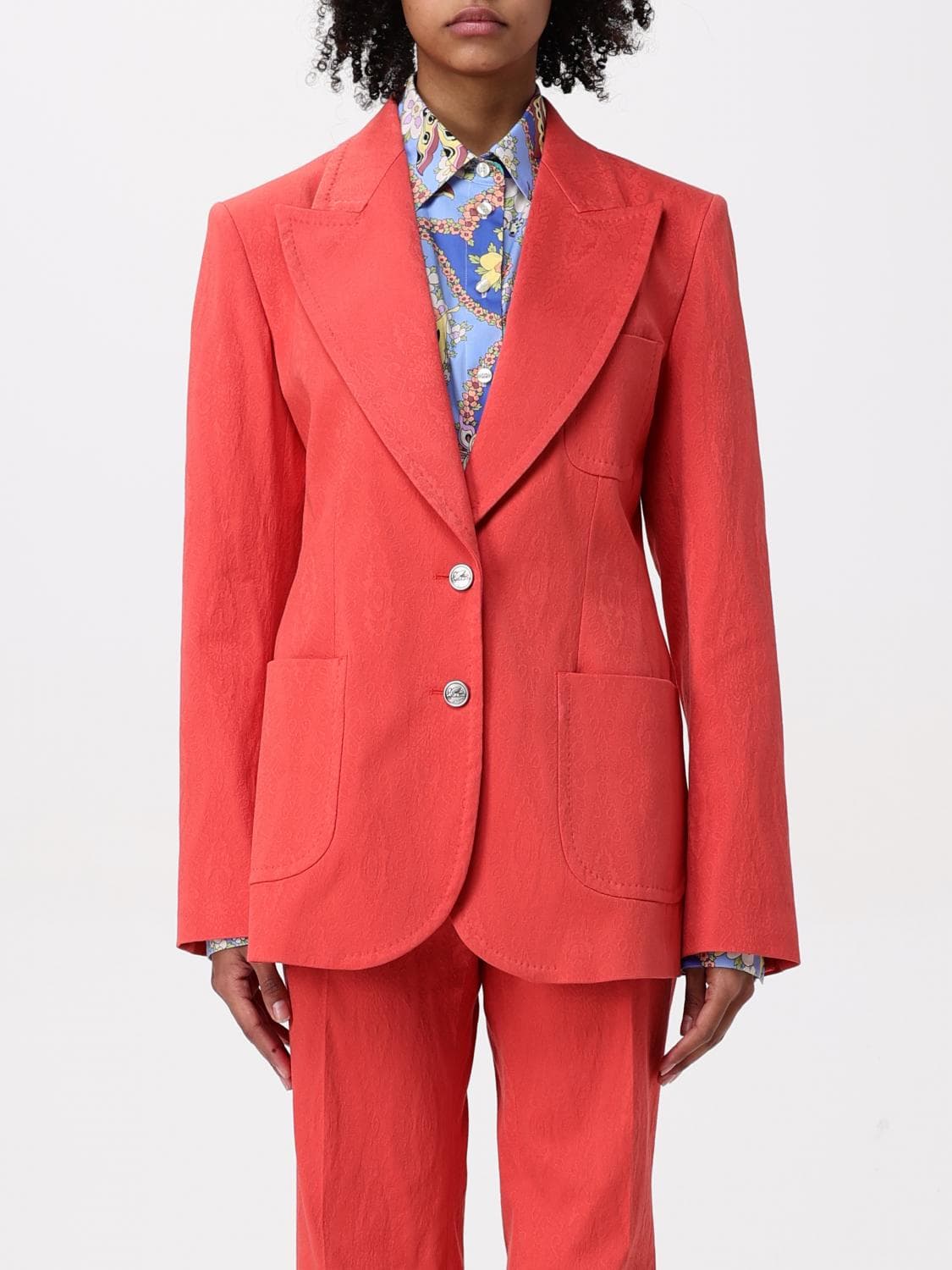 Etro Blazer Woman color Coral