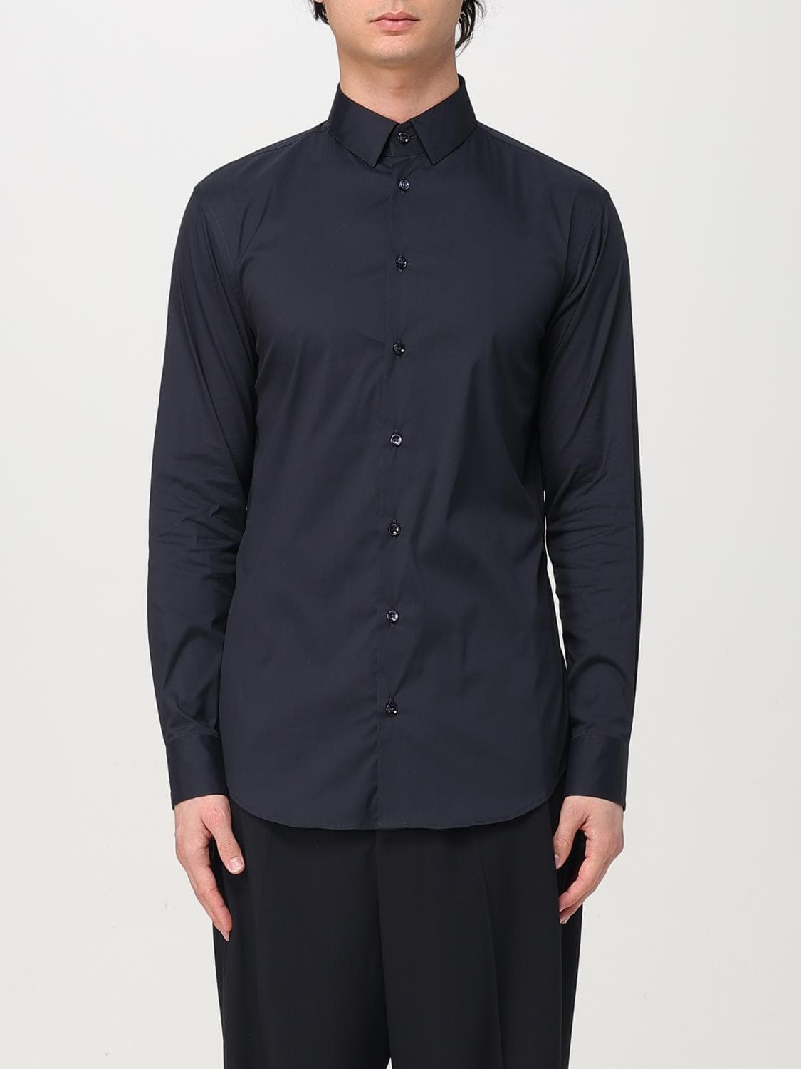 Giorgio Armani Shirt Men color Blue