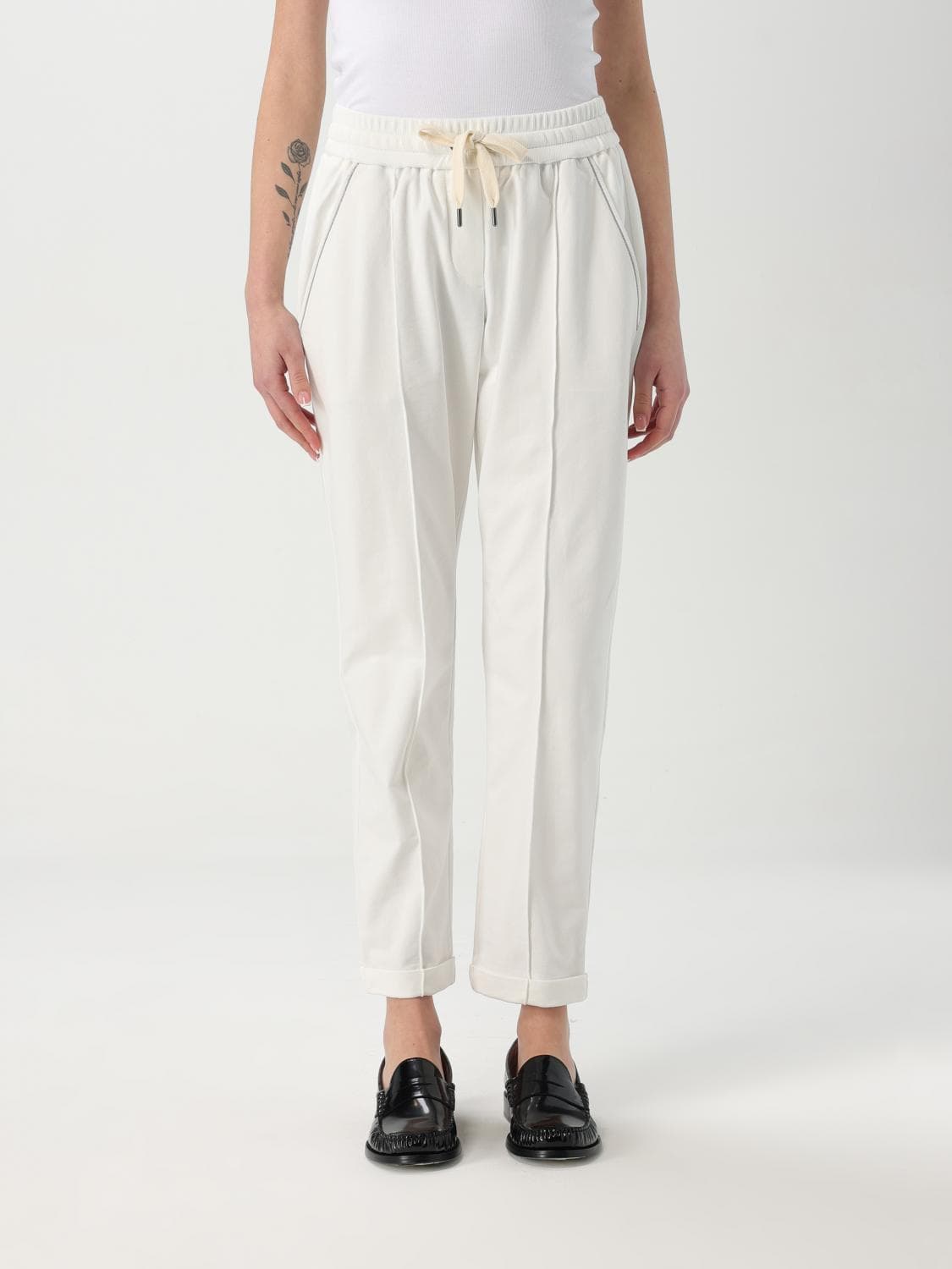Brunello Cucinelli Pants Woman color Natural