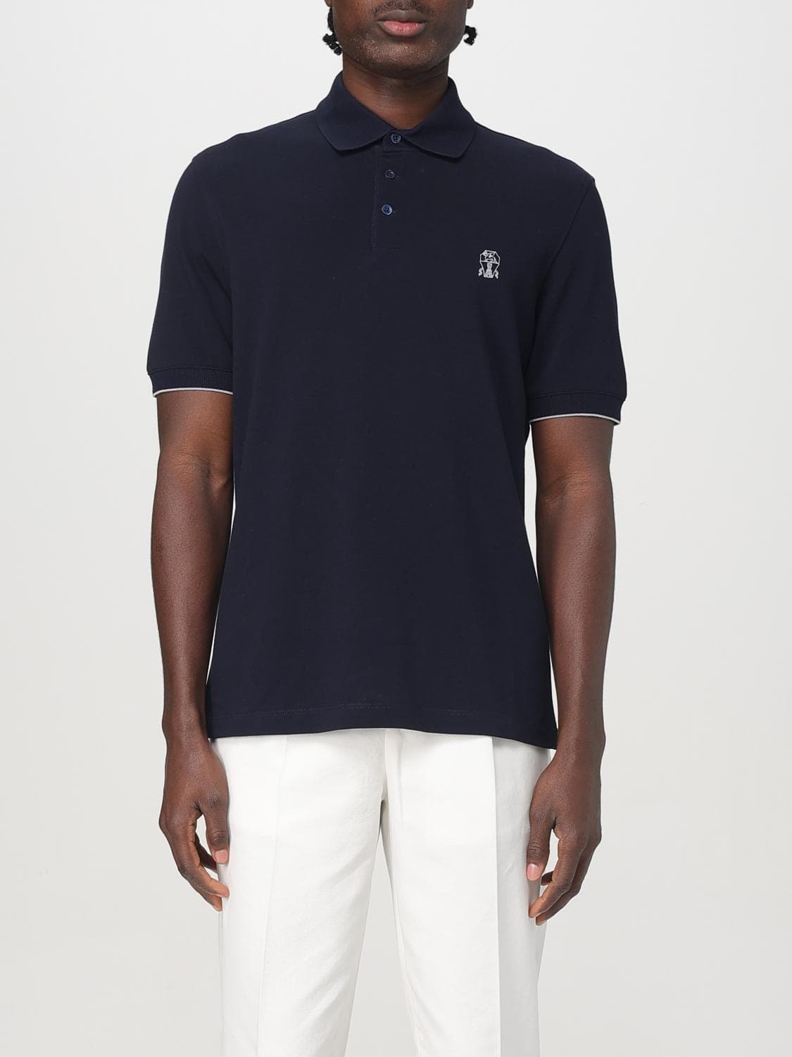 Brunello Cucinelli Polo Shirt Men color Blue