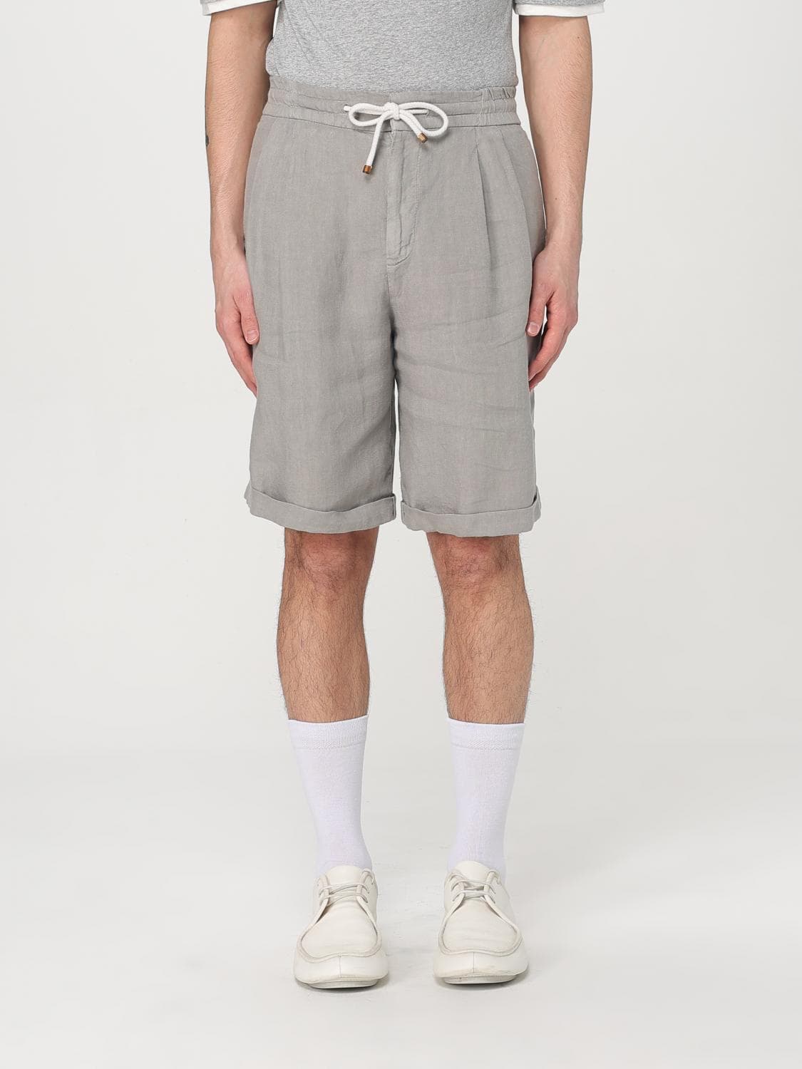 Brunello Cucinelli Shorts Men color Grey