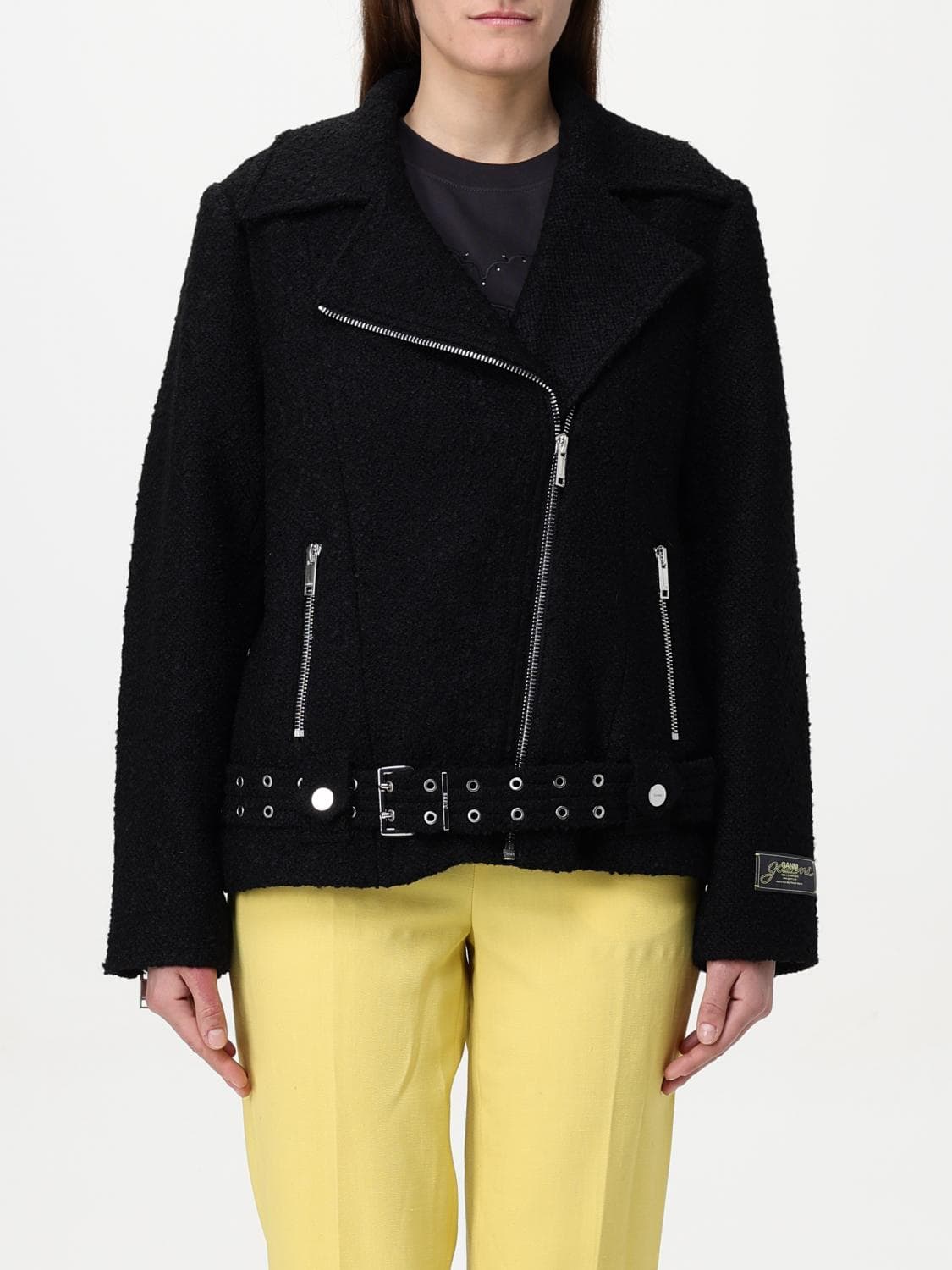 Ganni Jacket Woman color Black
