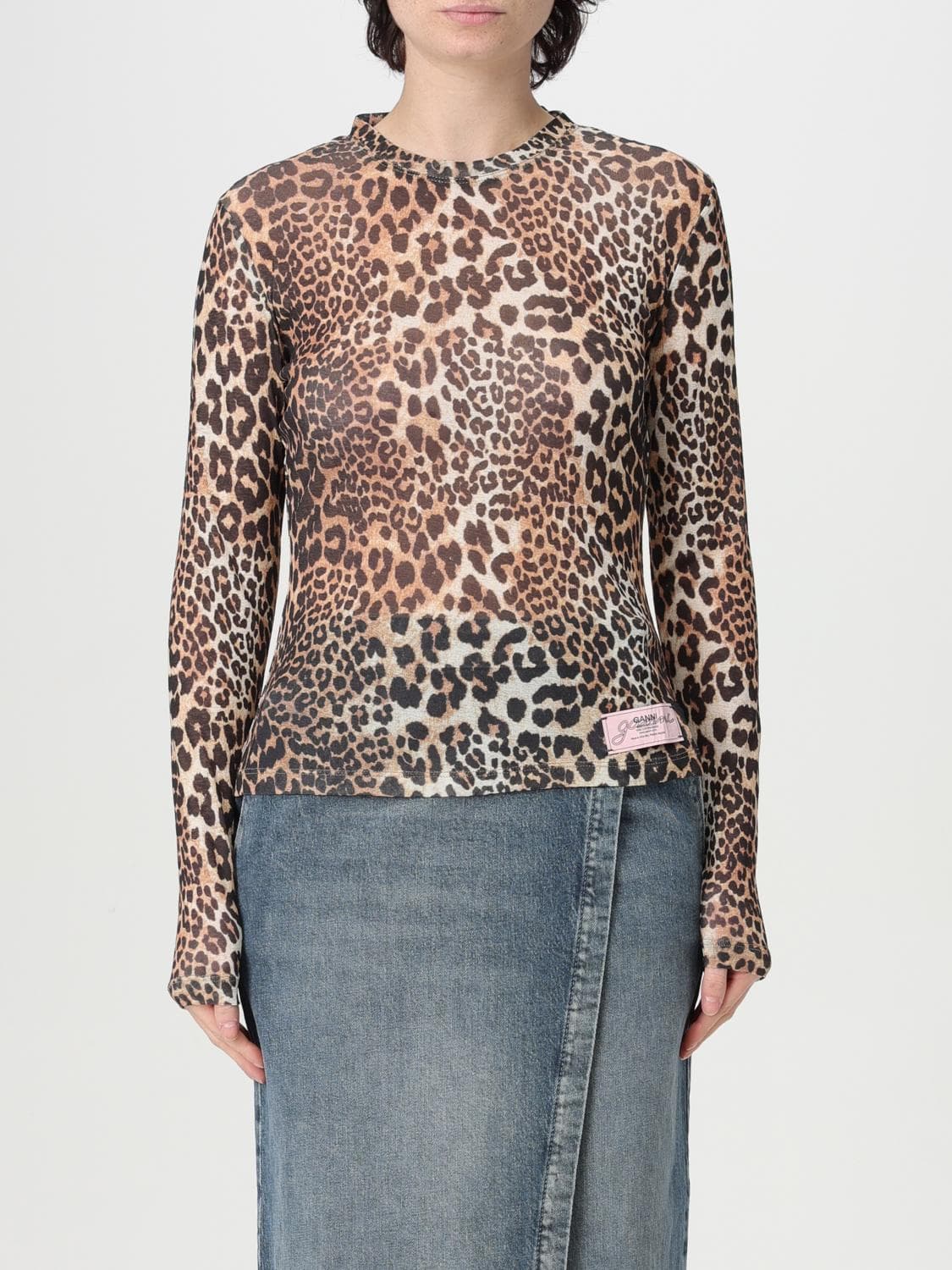 Ganni T-Shirt Woman color Multicolor