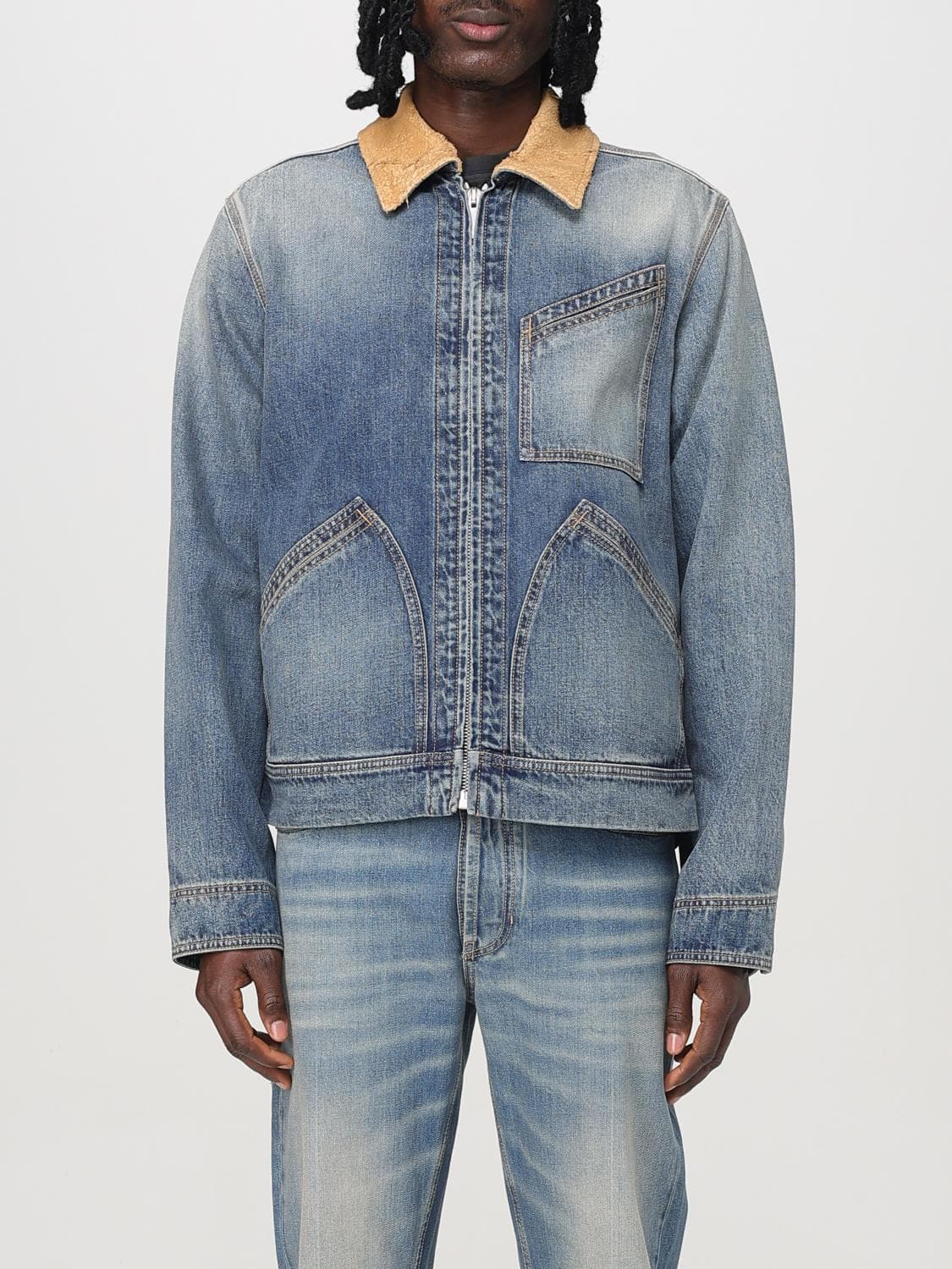 Mcqueen Jacket Men color Blue