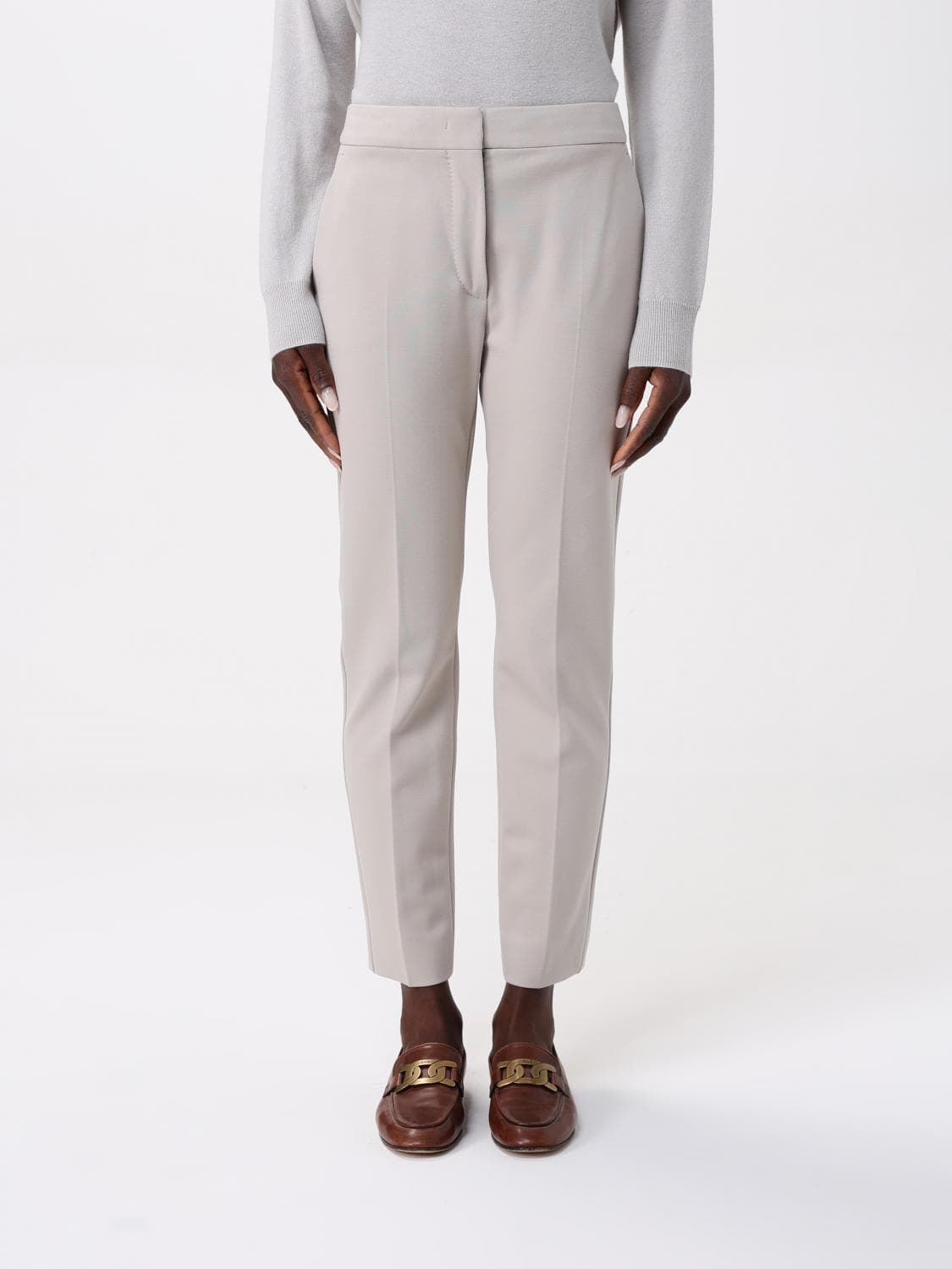 Max Mara Pants Woman color Natural · 44