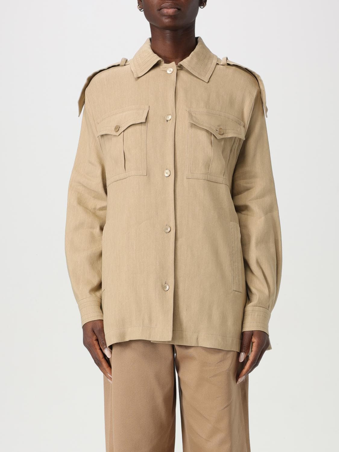Alberta Ferretti Jacket Woman color Beige