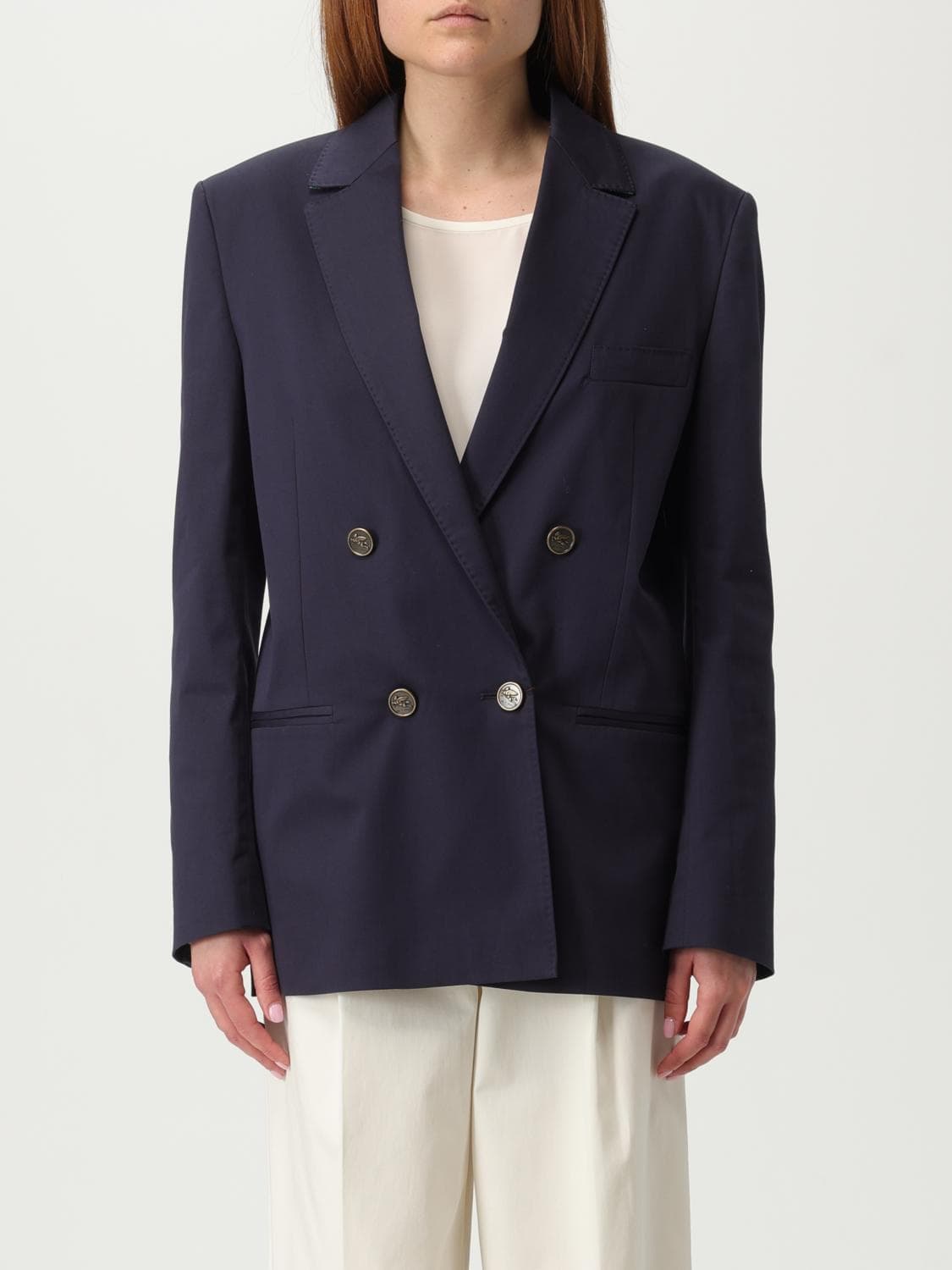 Etro Blazer Woman color Blue