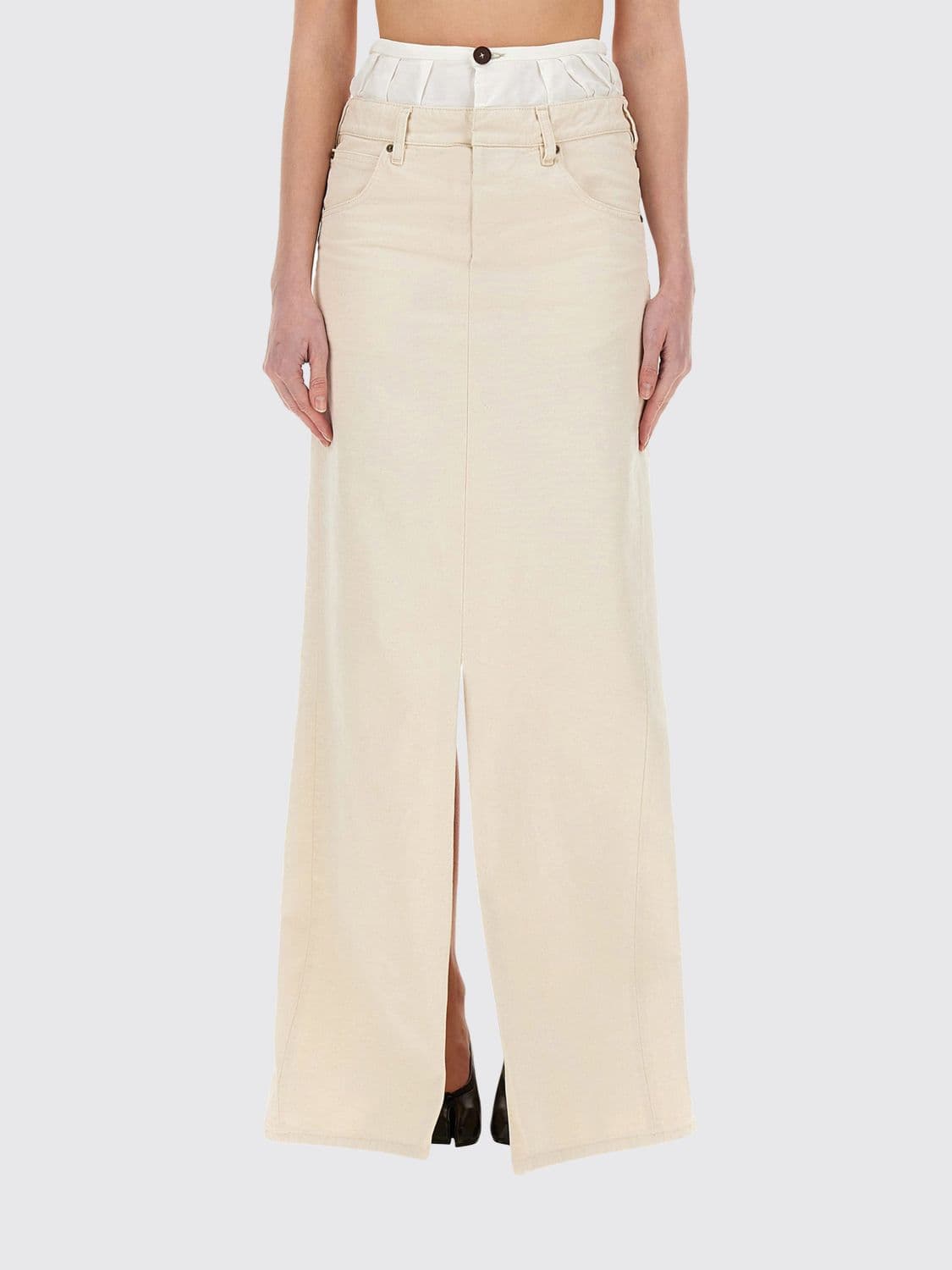 Maison Margiela Skirt Woman color Yellow Cream · 38