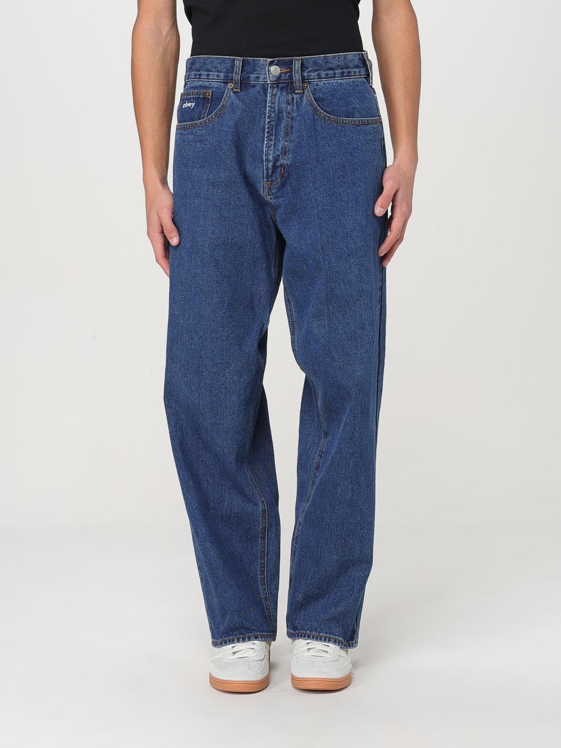 Obey Jeans Men color Denim