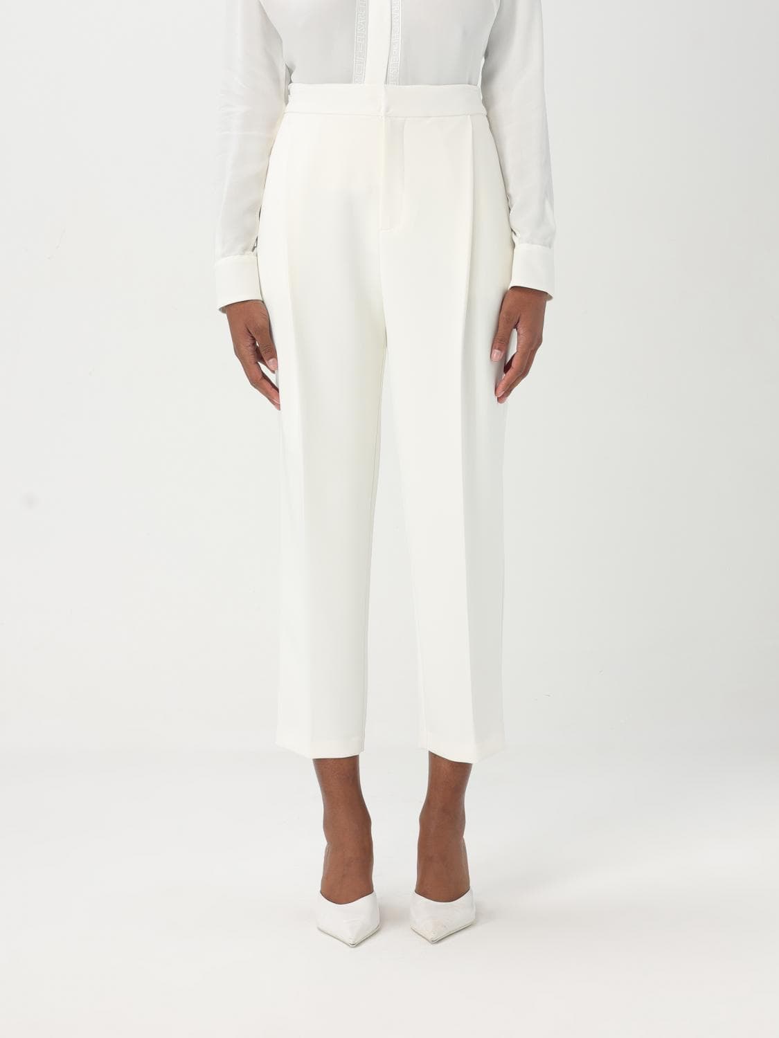Elisabetta Franchi Pants Woman color Ivory