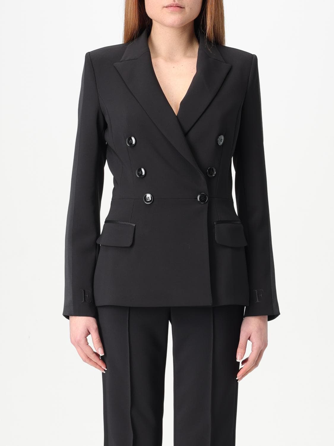 Elisabetta Franchi Jacket Woman color Black