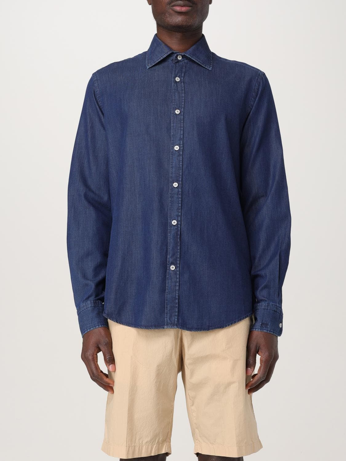 Paul & Shark Shirt Men color Denim