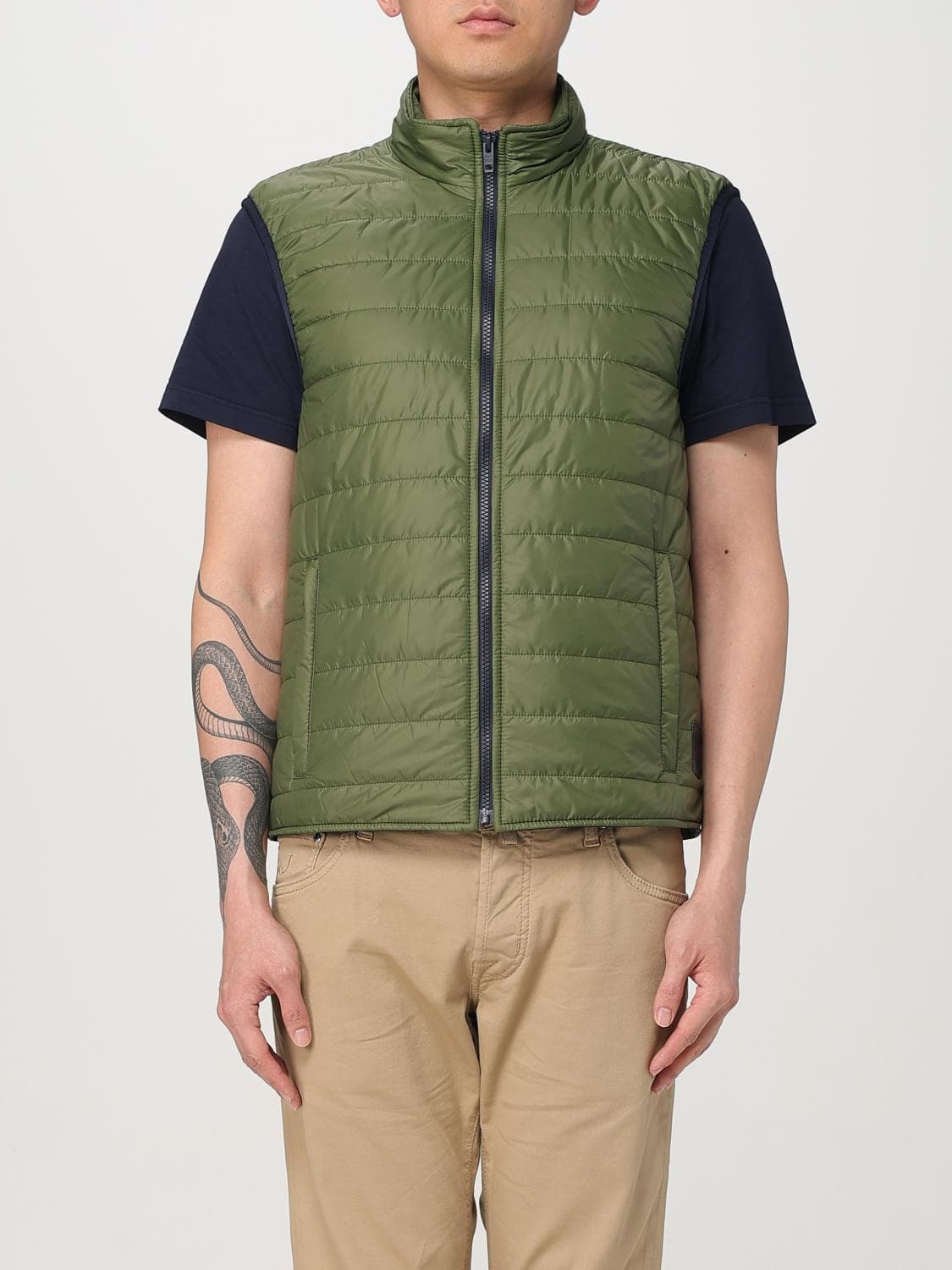 Fay Suit Vest Men color Green · M