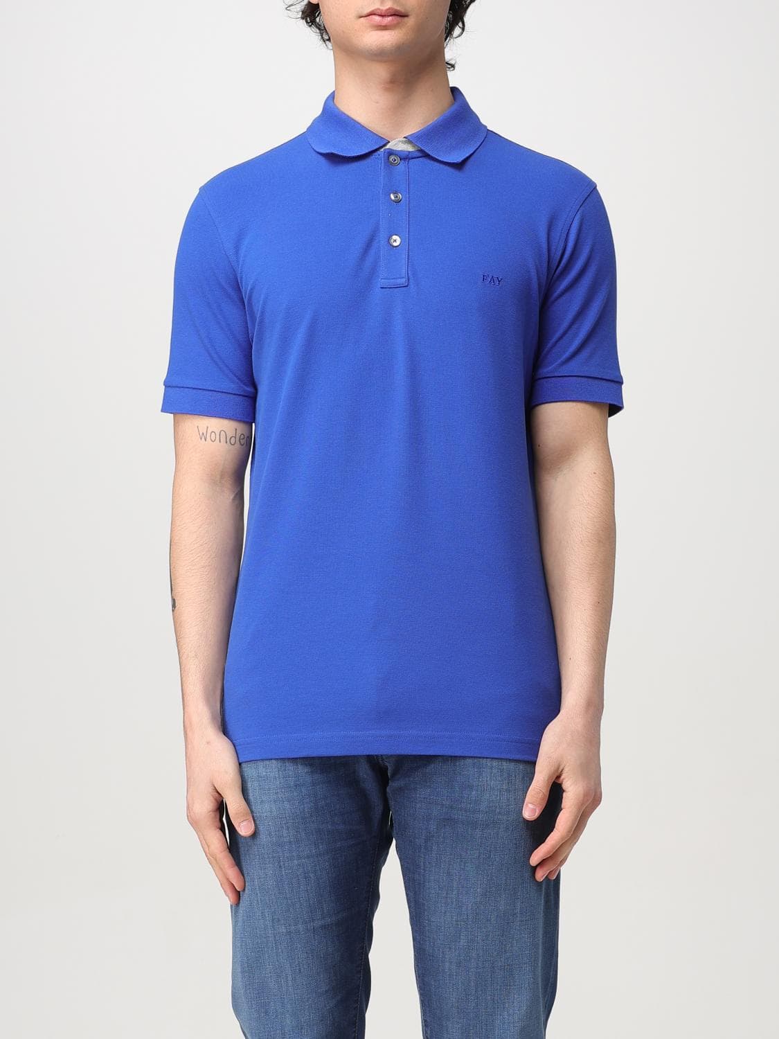Fay Polo Shirt Men color Blue 2 · XXL