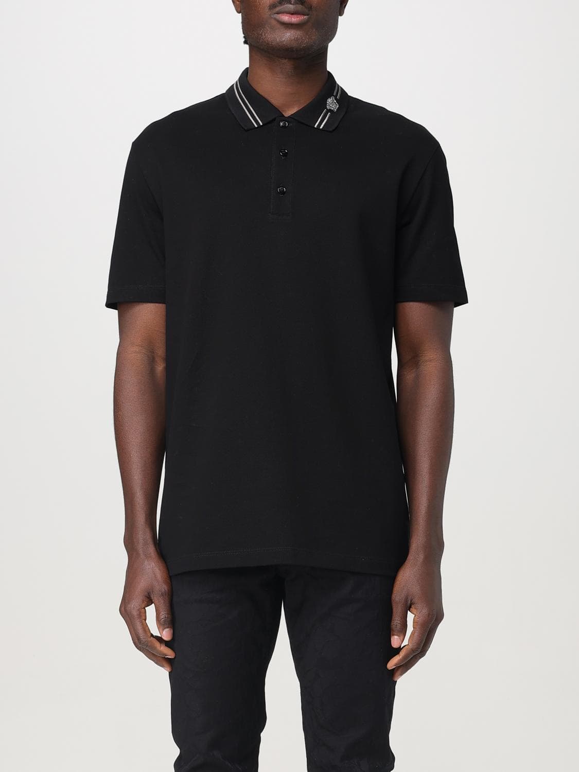 Versace Polo Shirt Men color Black · L