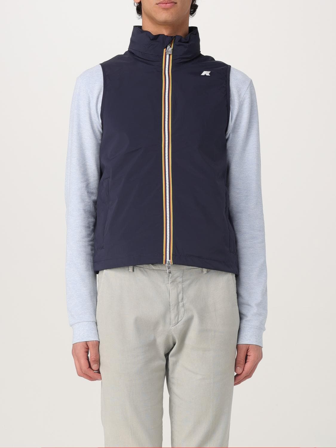 K-Way Suit Vest Men color Blue