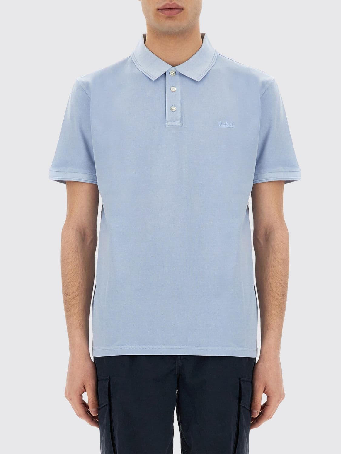 Woolrich Polo Shirt Men color Sky Blue