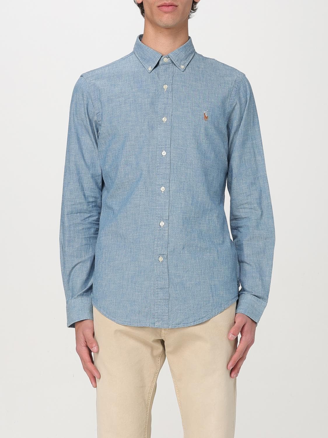 Polo Ralph Lauren Shirt Men color Gnawed Blue