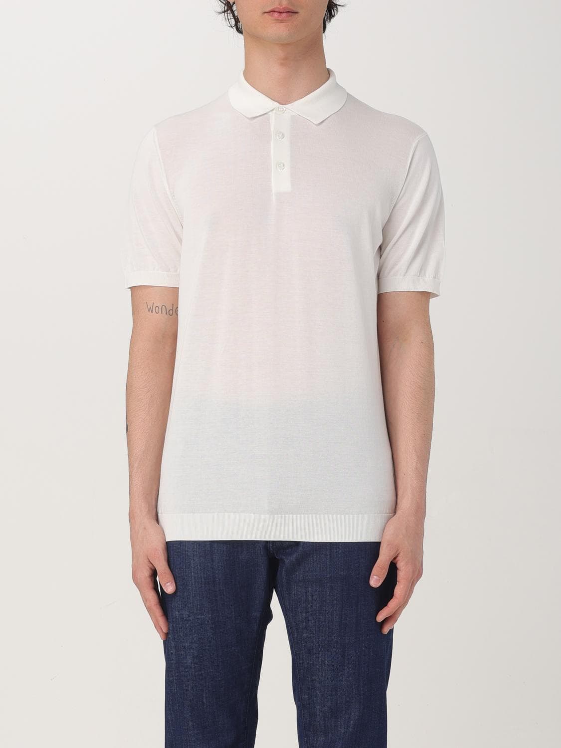 Drumohr Polo Shirt Men color Milk