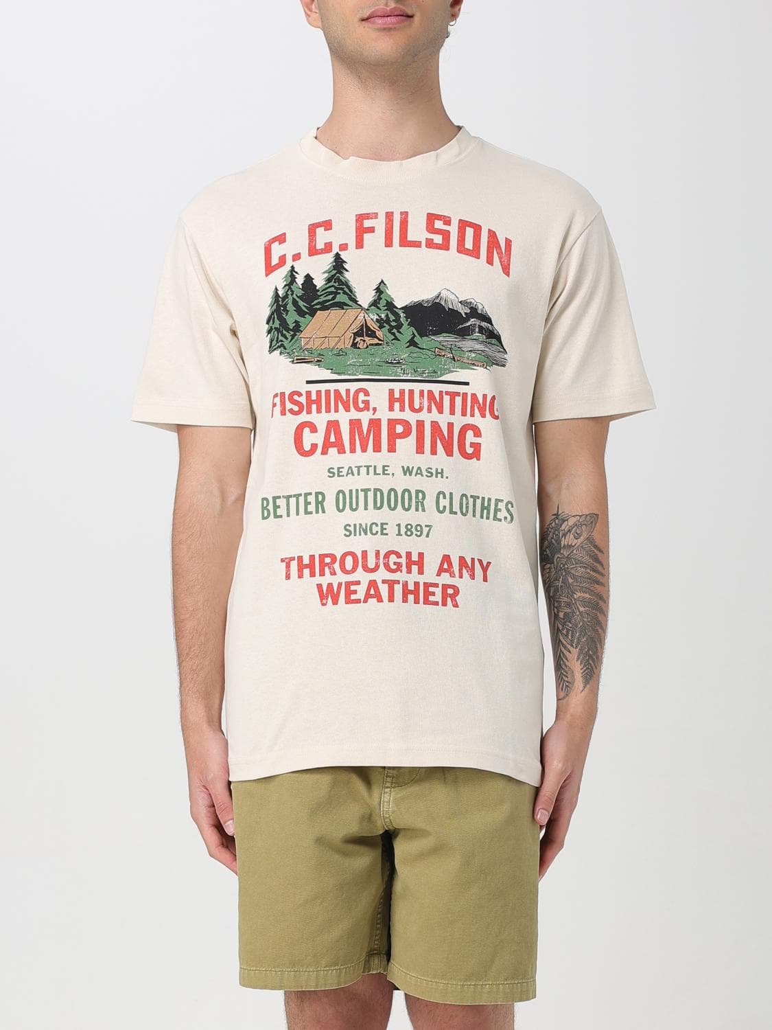 Filson T-Shirt Men color Blue