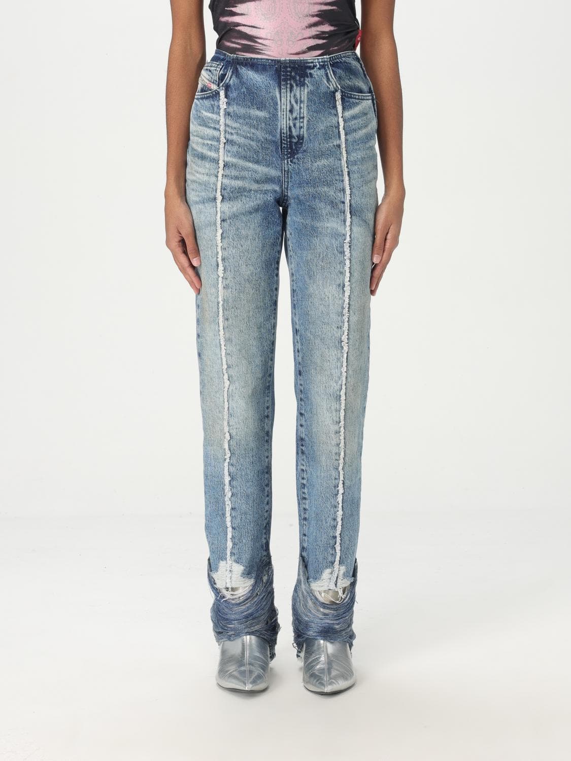 Diesel Jeans Woman color Gnawed Blue · 26