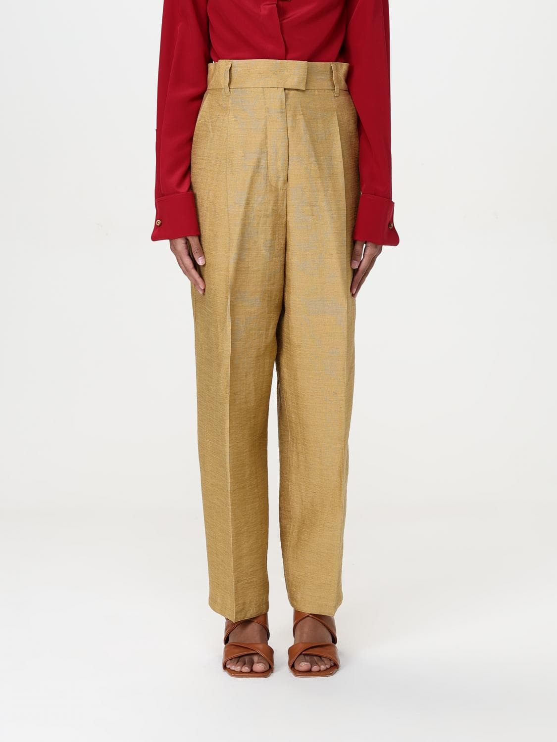 Max Mara Pants Woman color Gold