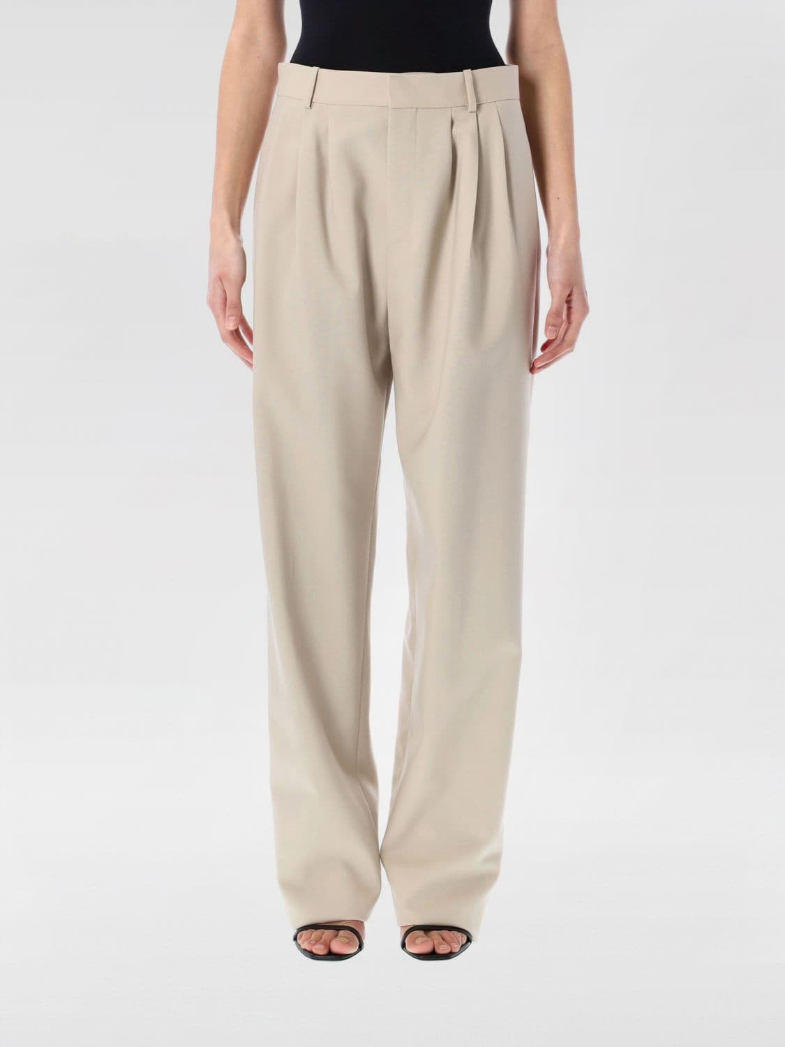 Saint Laurent Pants Woman color Beige