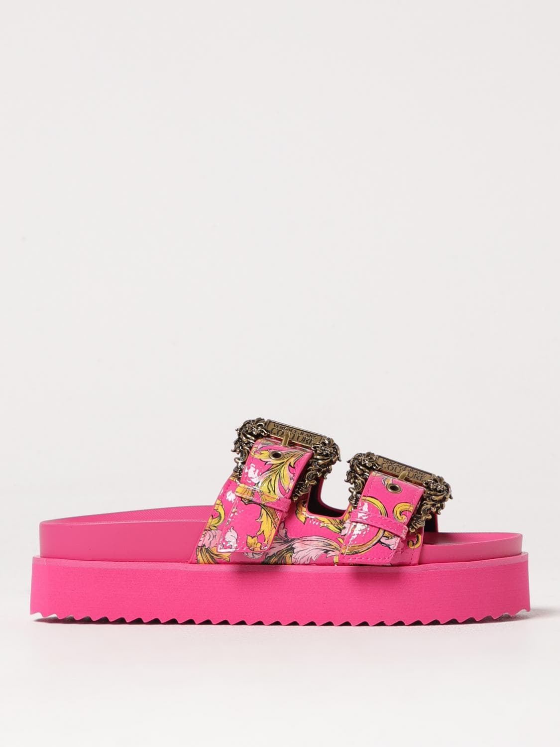 Versace Jeans Couture Flat Sandal Woman color Fuchsia