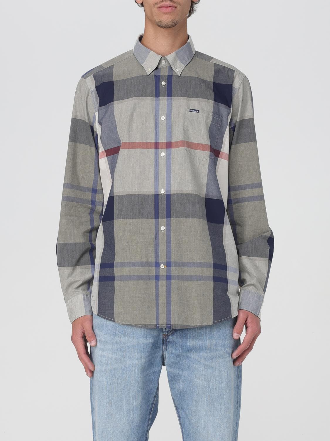 Barbour Shirt Men color Violet