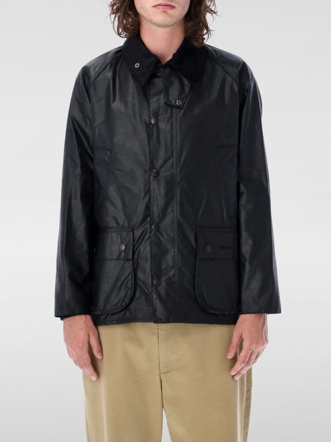 Barbour Jacket Men color Black