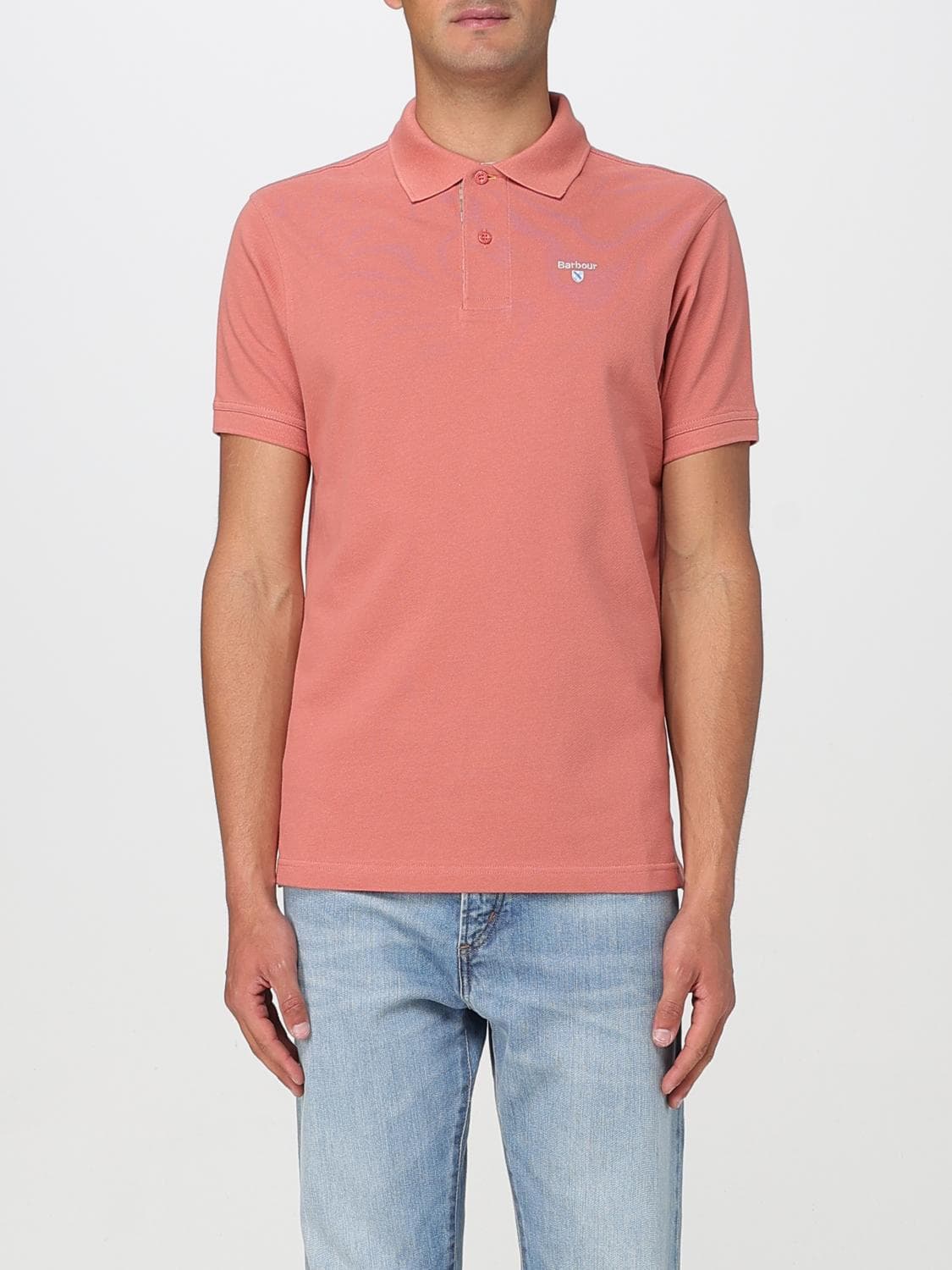 Barbour Polo Shirt Men color Pink