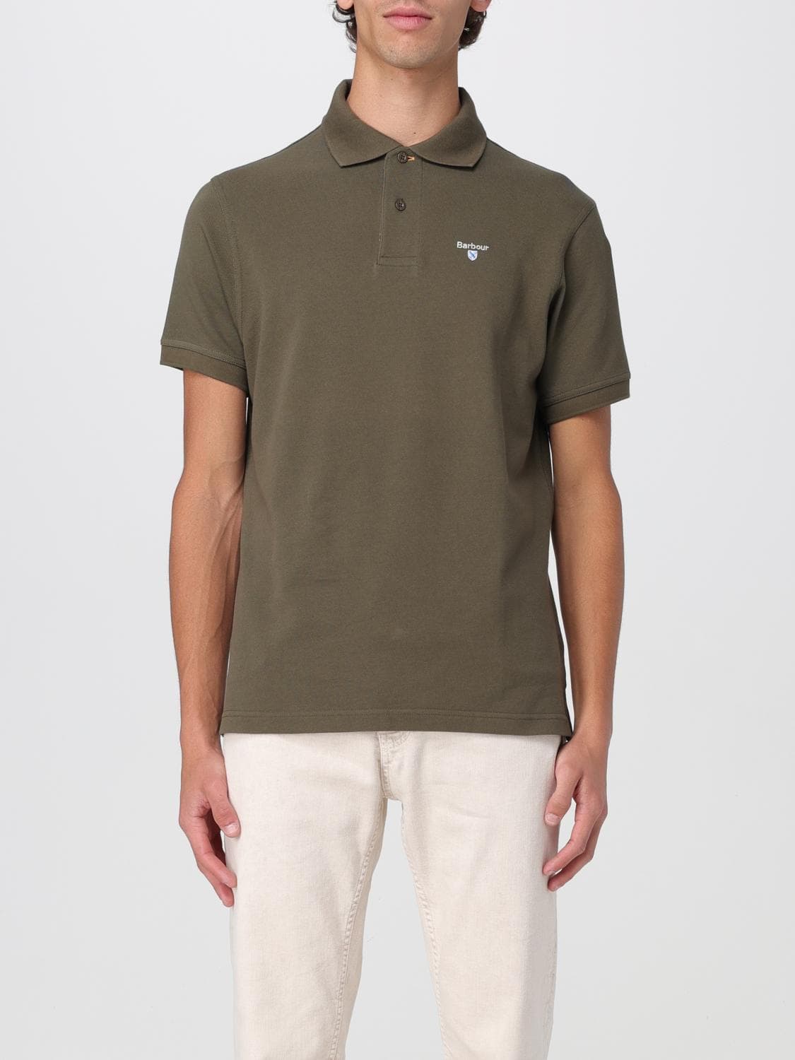 Barbour Polo Shirt Men color Olive