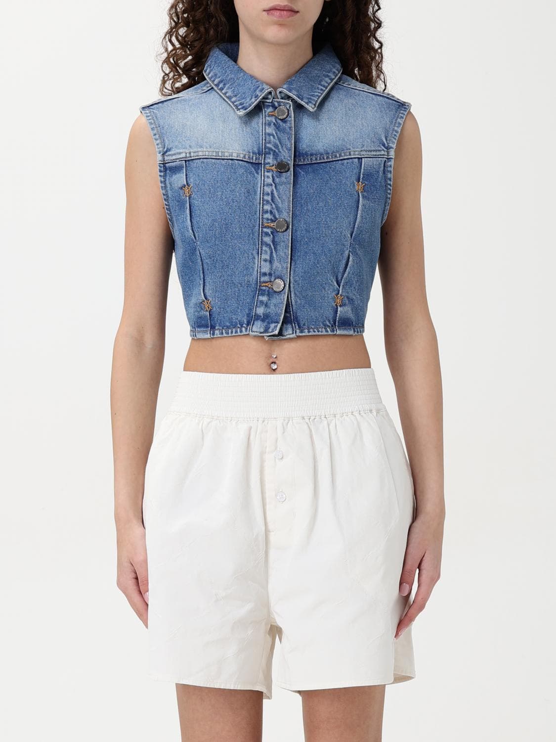Daily Paper Waistcoat Woman color Gnawed Blue