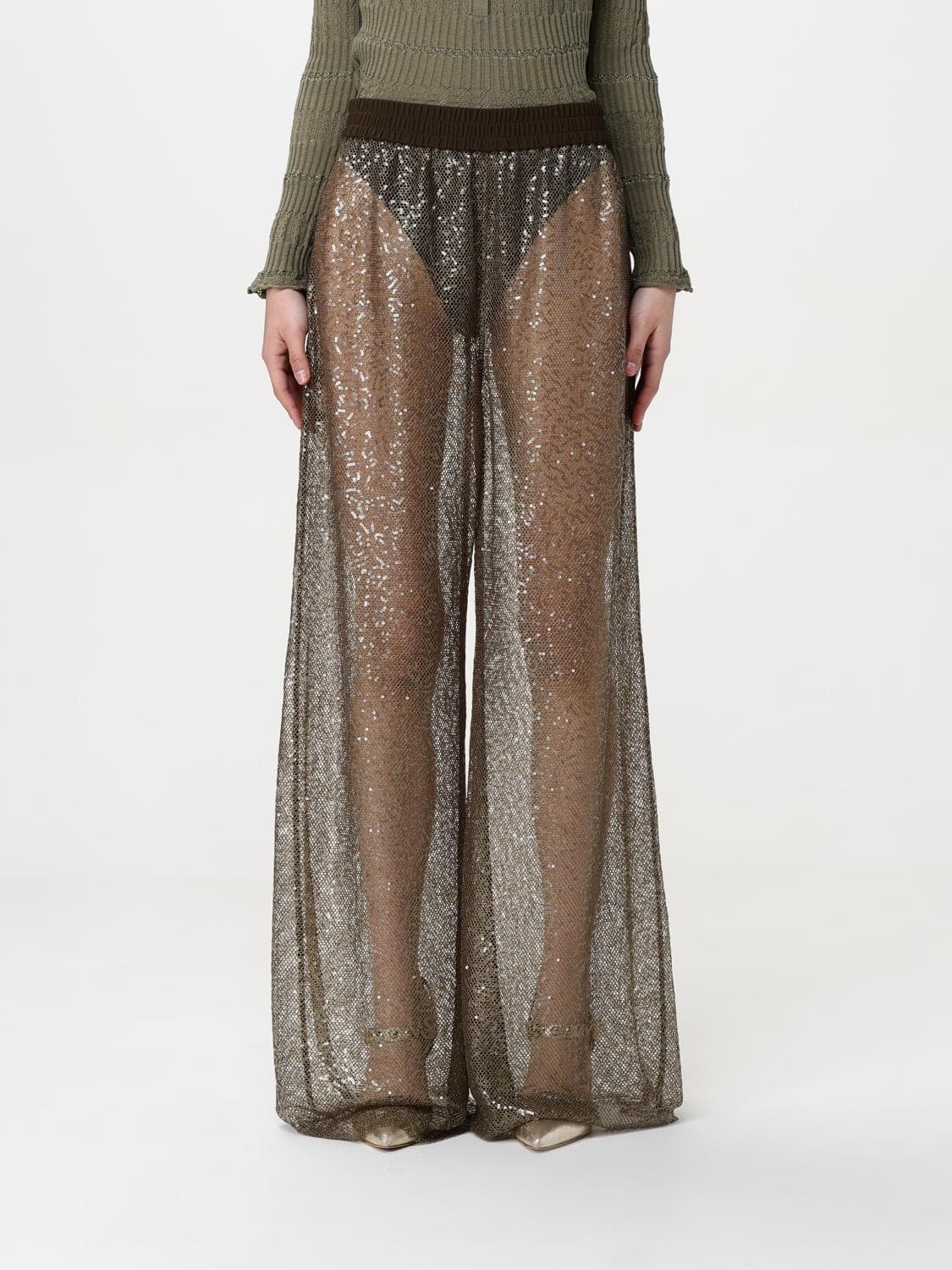 Pinko Pants Woman color Brown
