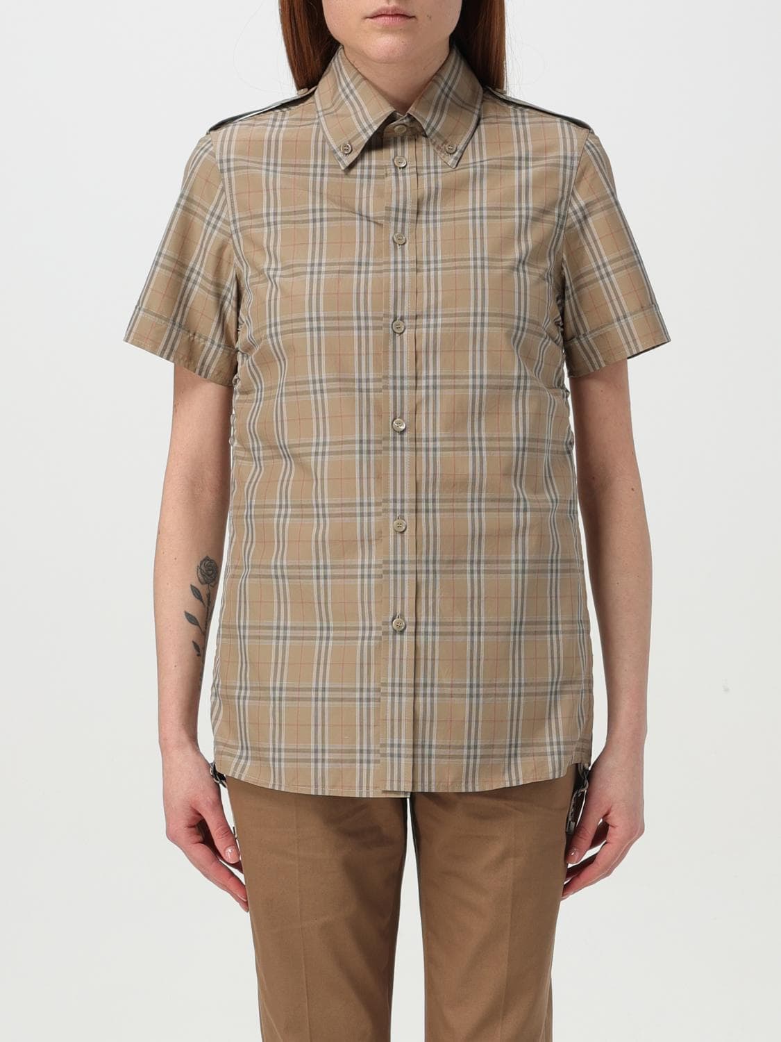 Burberry Shirt Woman color Beige