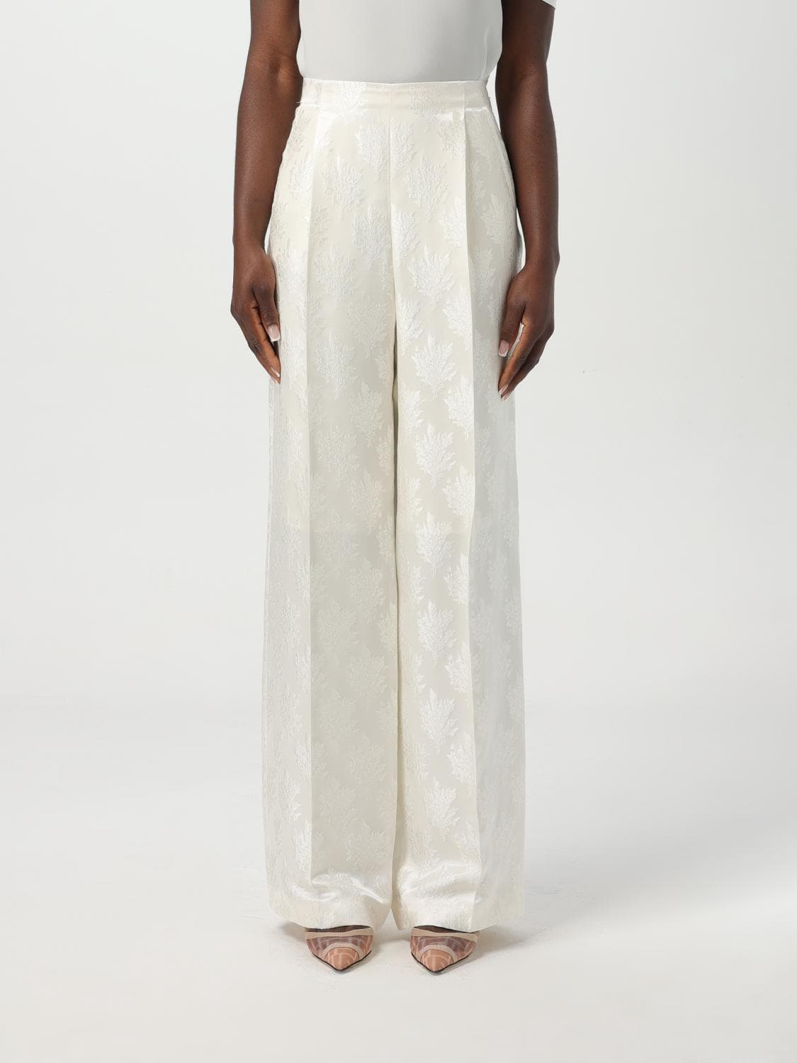 Fendi Pants Woman color White