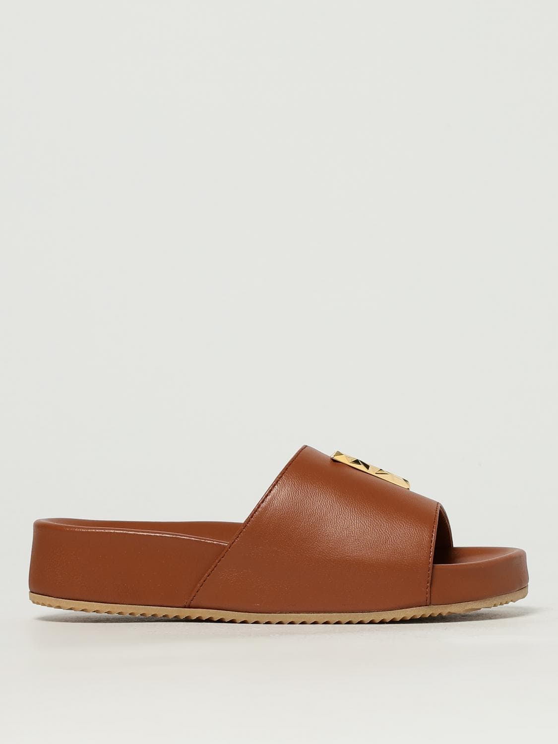 Via Roma 15 Heeled Sandal Woman color Leather