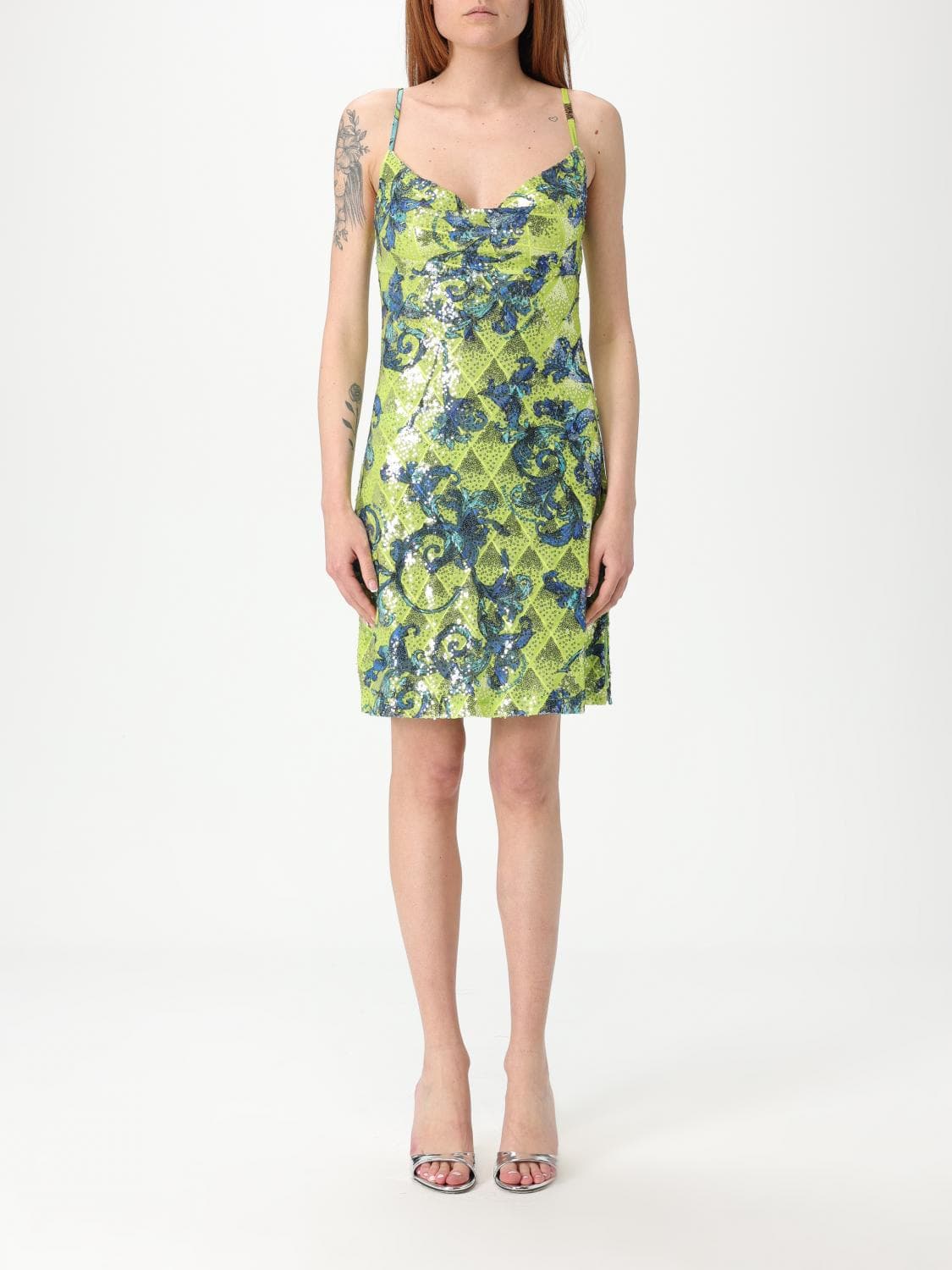 Versace Jeans Couture Dress Woman color Green · 38