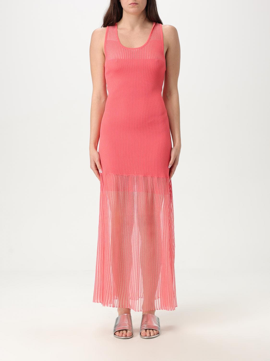 Pinko Dress Woman color Coral