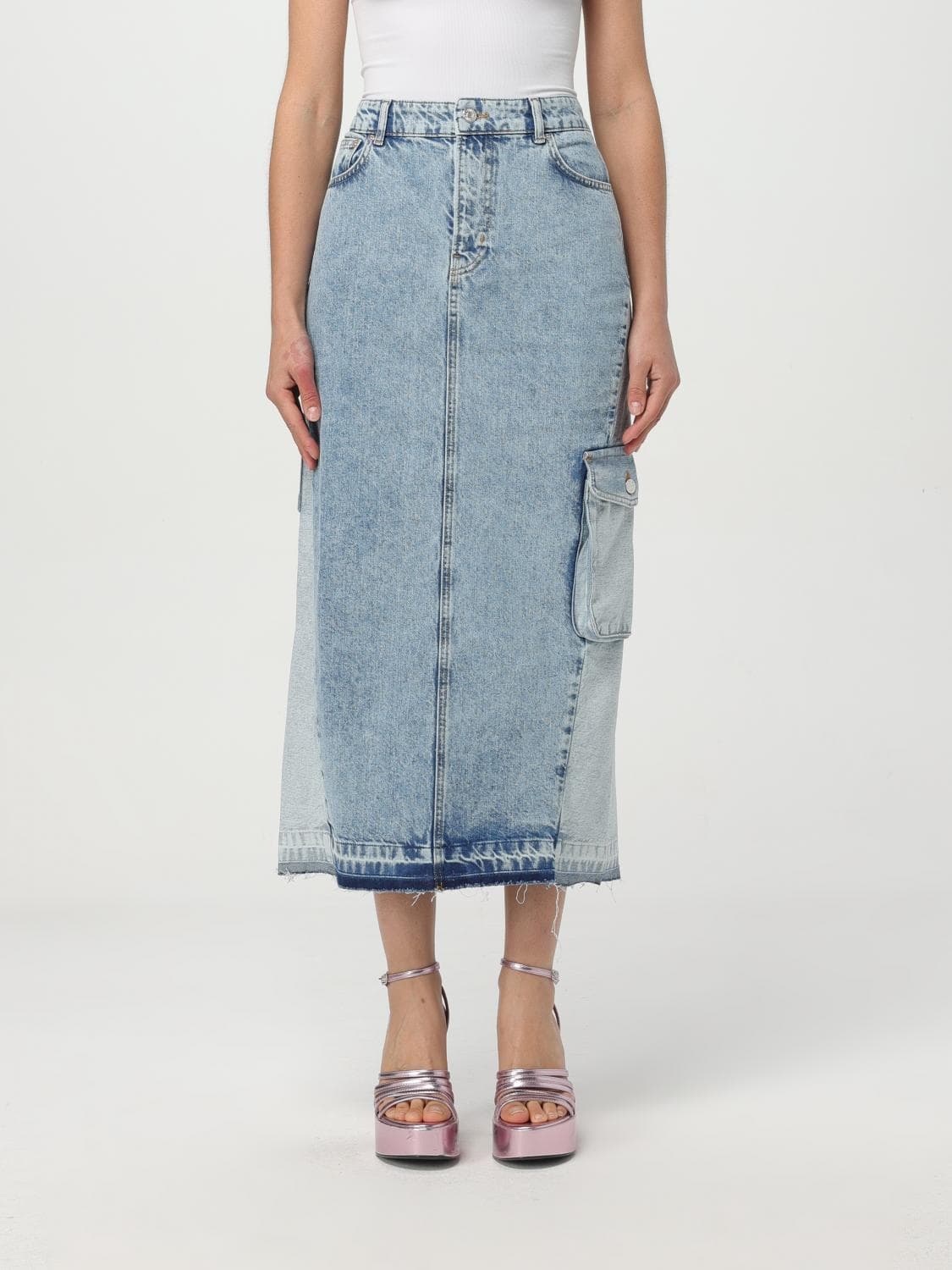 Moschino Jeans Skirt Woman color Denim
