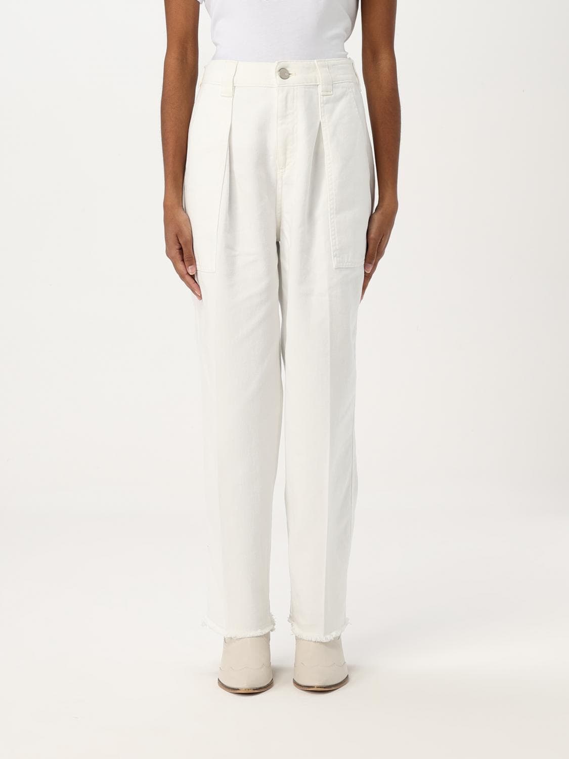 Pt01 Pants Woman color White