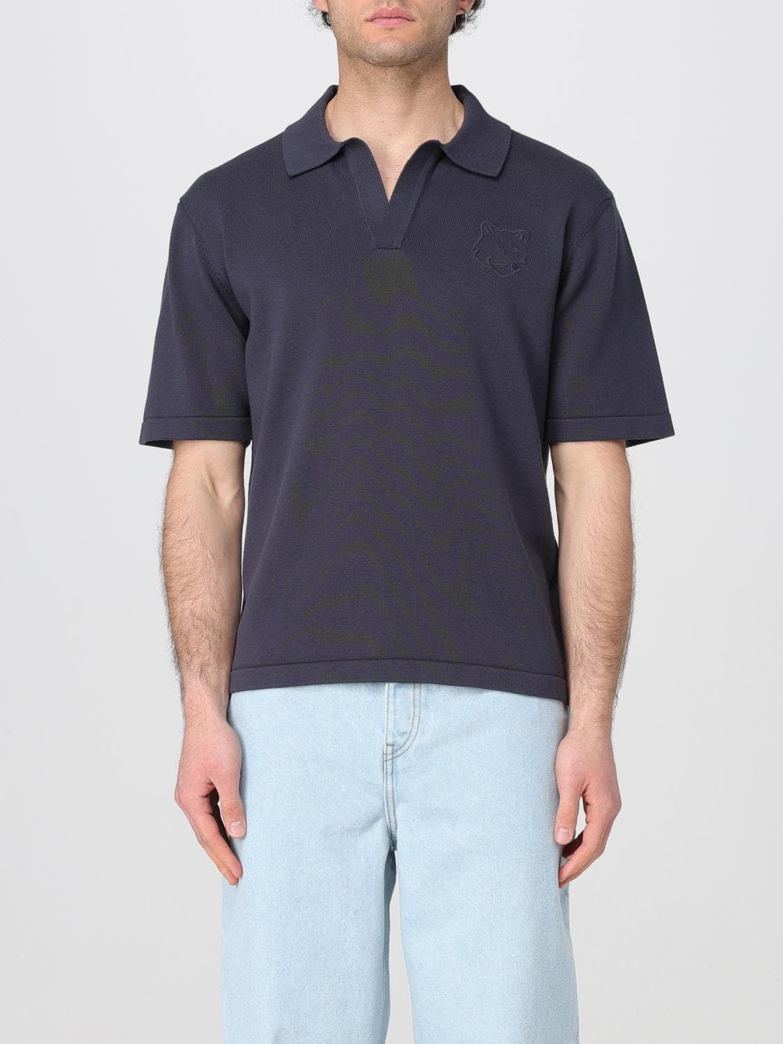 Maison Kitsuné Polo Shirt Men color Grey