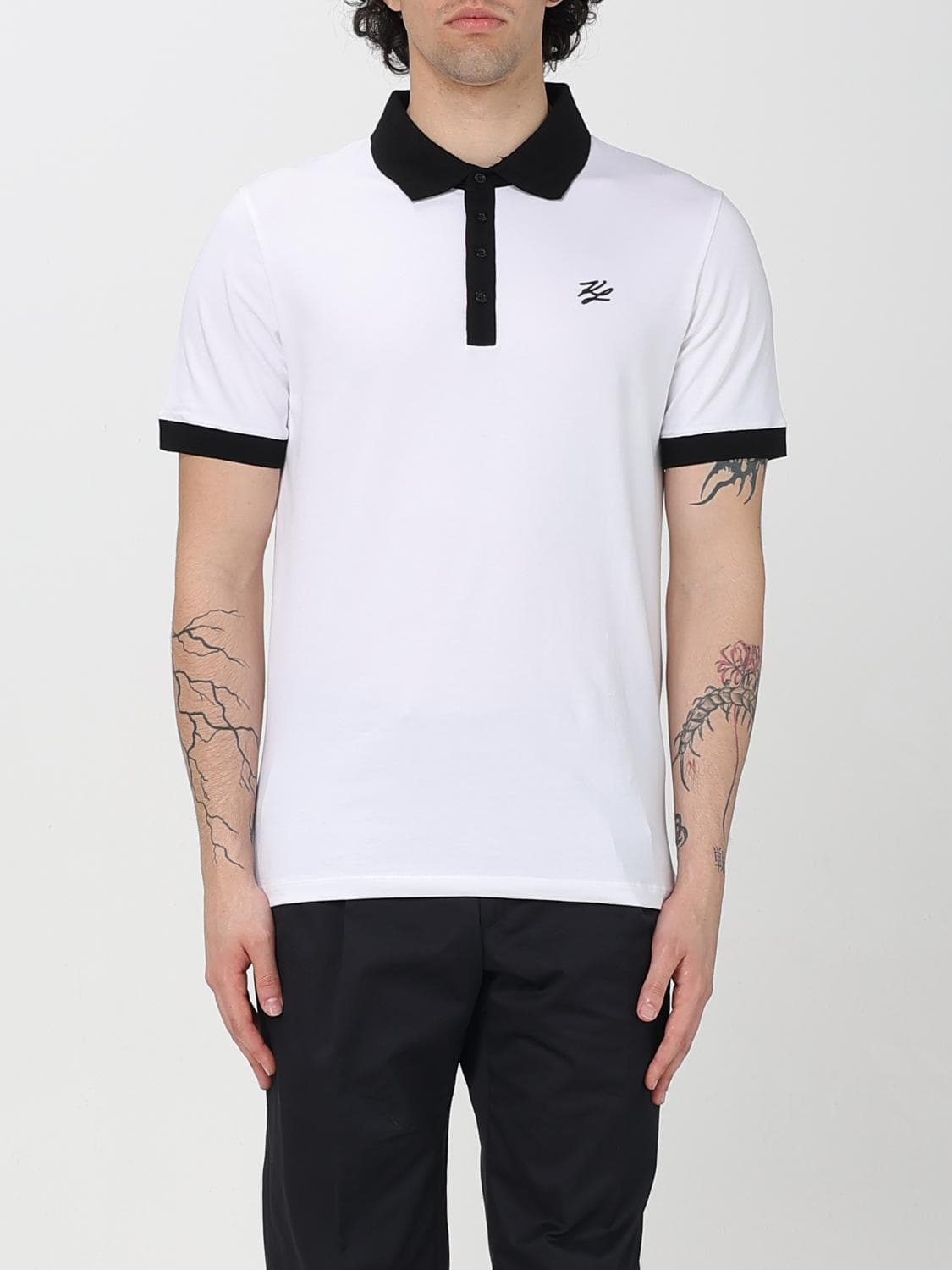 Karl Lagerfeld Polo Shirt Men color White