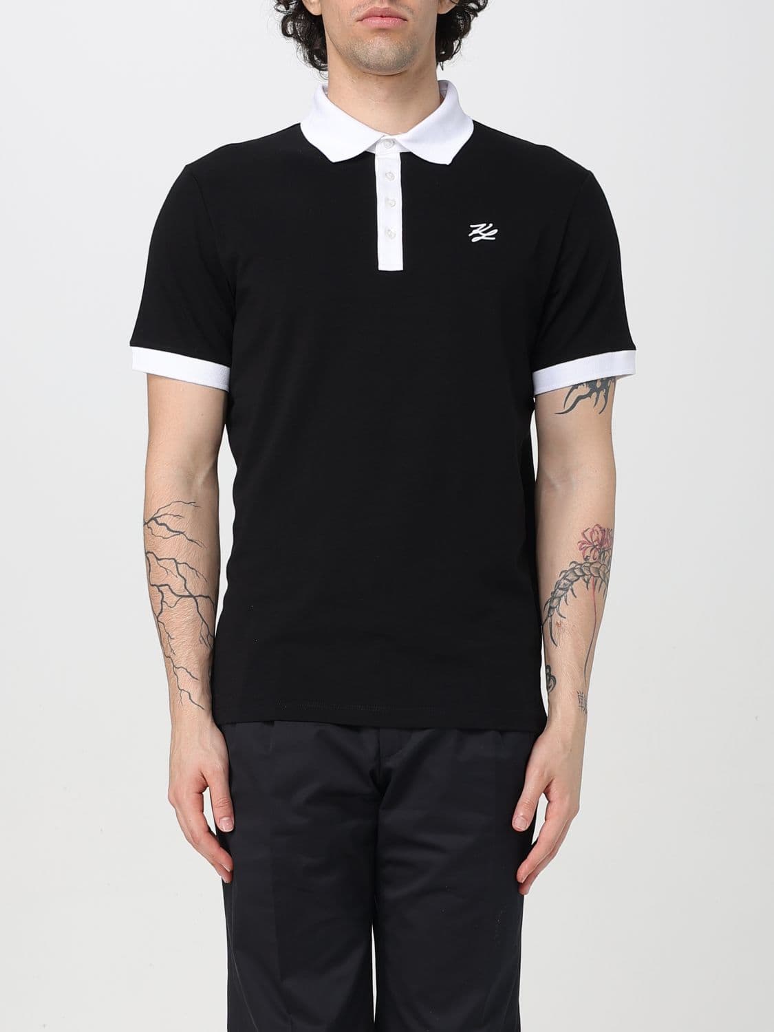 Karl Lagerfeld Polo Shirt Men color Black